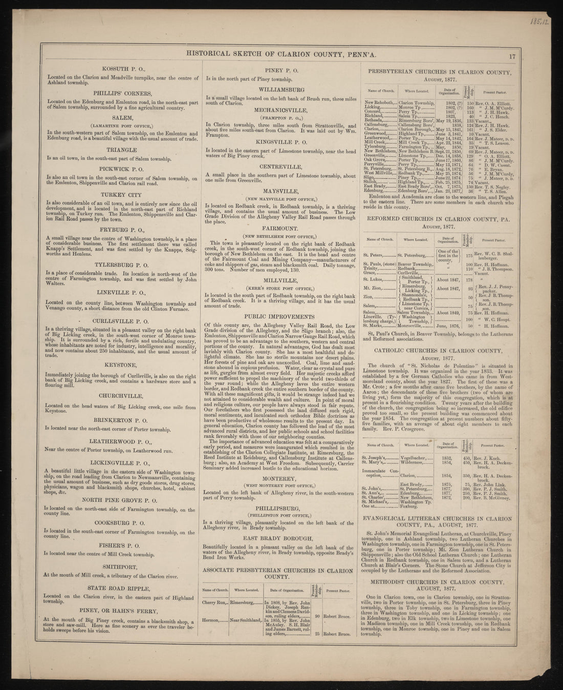 Historical Sketch of Clarion County, Pa.--9 from Caldwell&