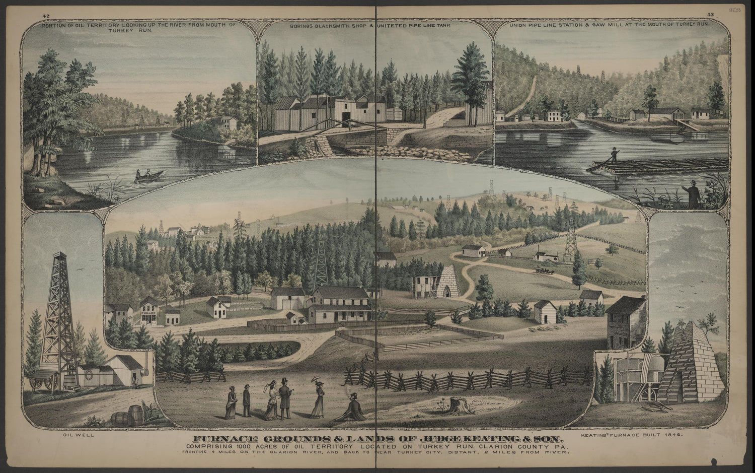Furance Grounds and Lands of Judge Keating and Son from Caldwell&