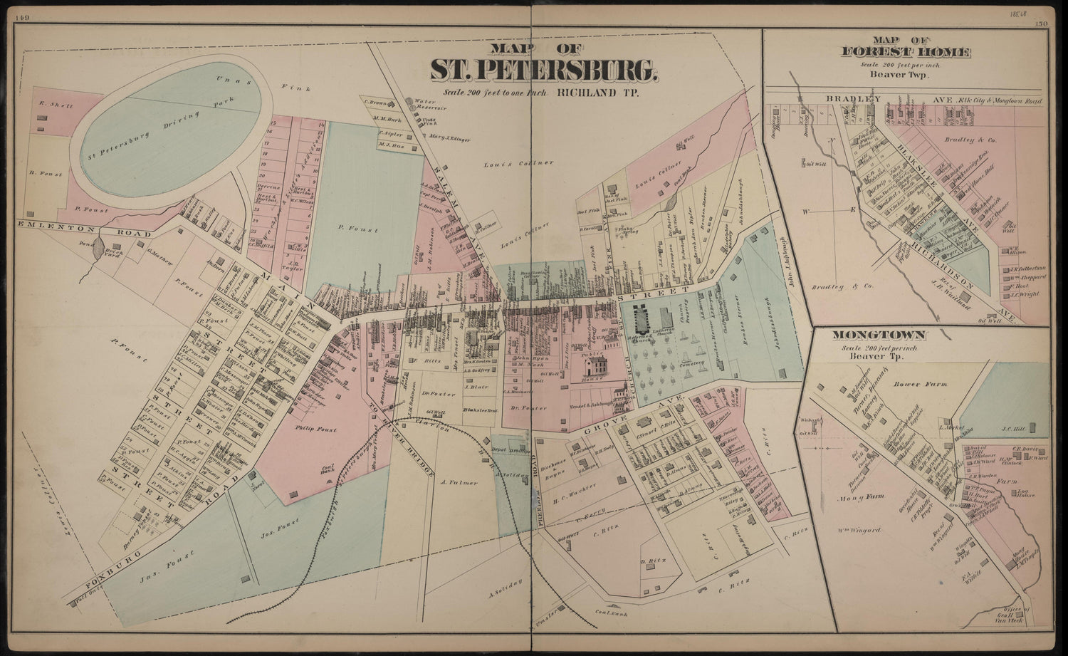 Map of St. Petersburg from Caldwell&