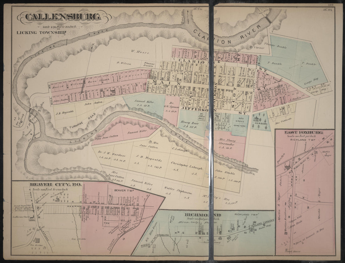 Callensburg Map from Caldwell&