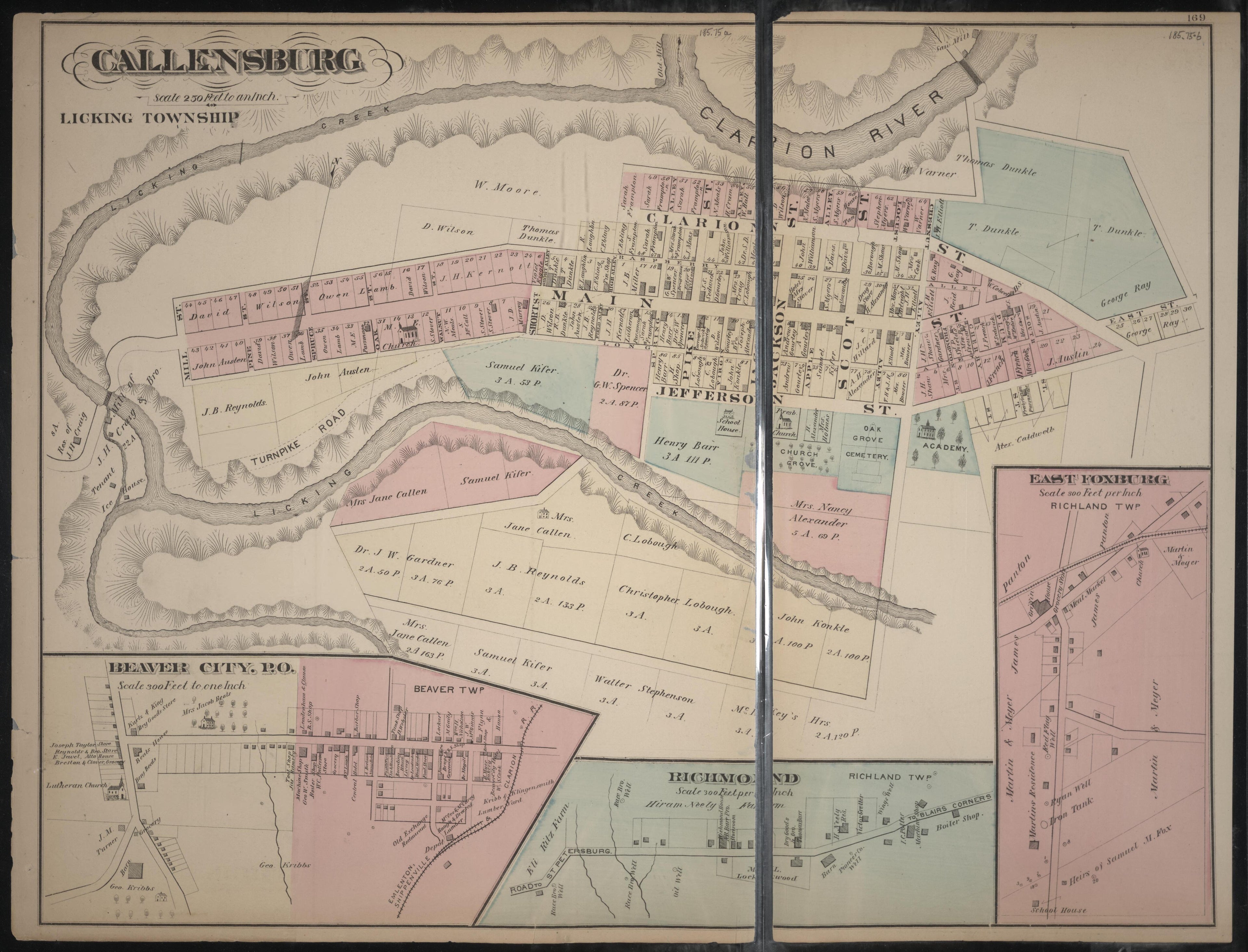 Callensburg Map from Caldwell&
