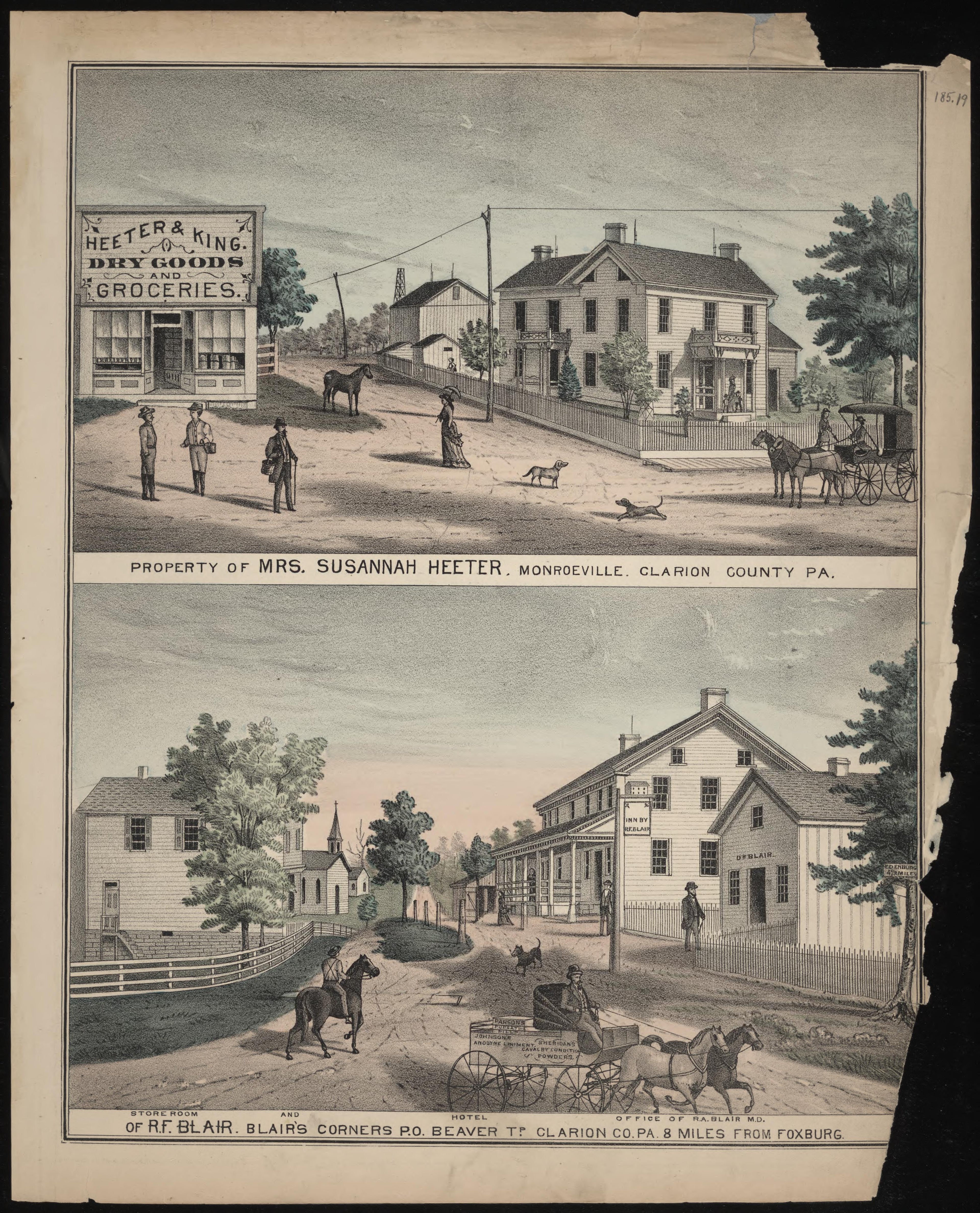 Mrs. Susannah Heeter and R.F. Blair Businesses from Caldwell&