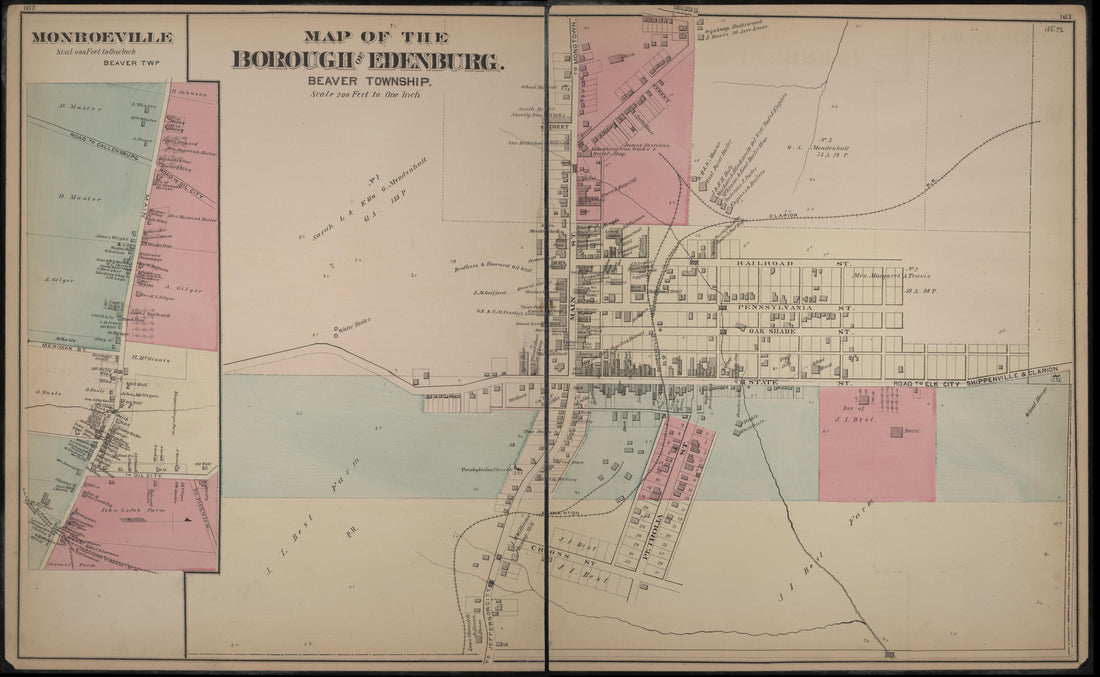 Monroeville and Edenburg Maps from Caldwell&