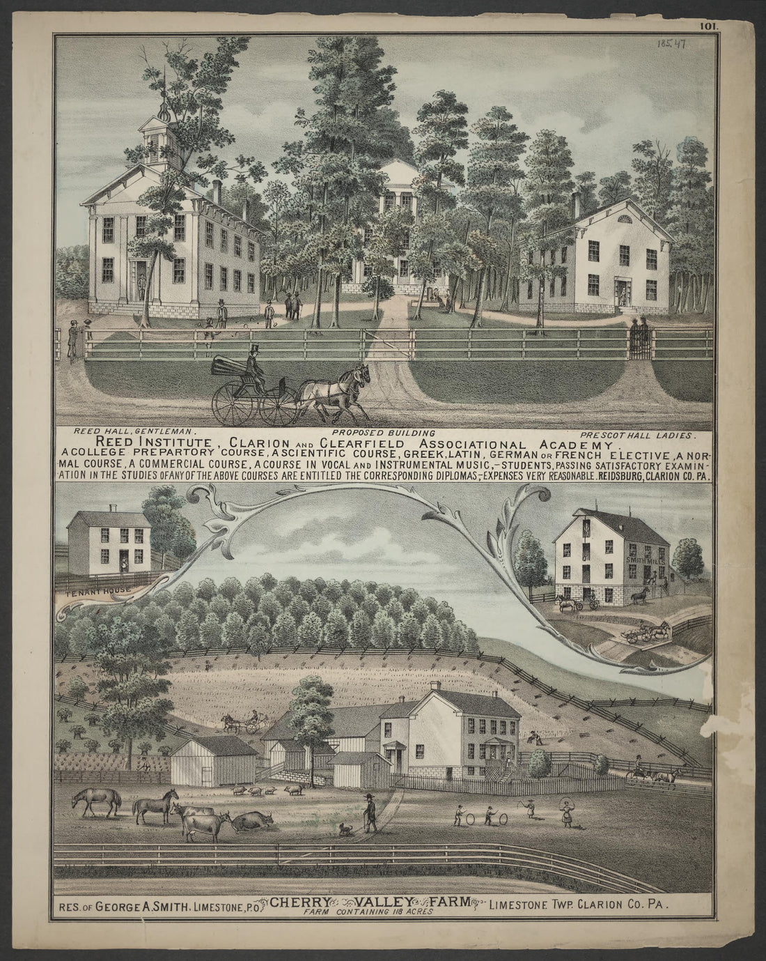 Reed Institute and Cherry Valley Farm from Caldwell&