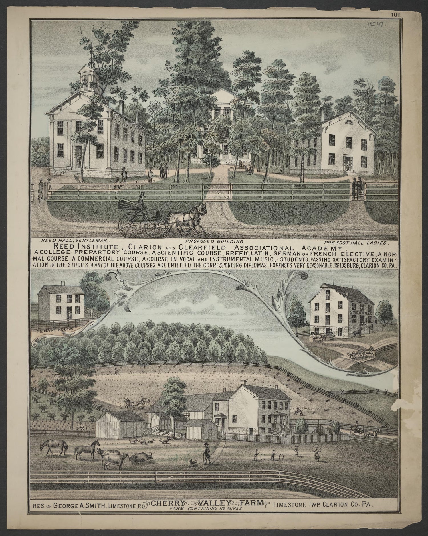 Reed Institute and Cherry Valley Farm from Caldwell&
