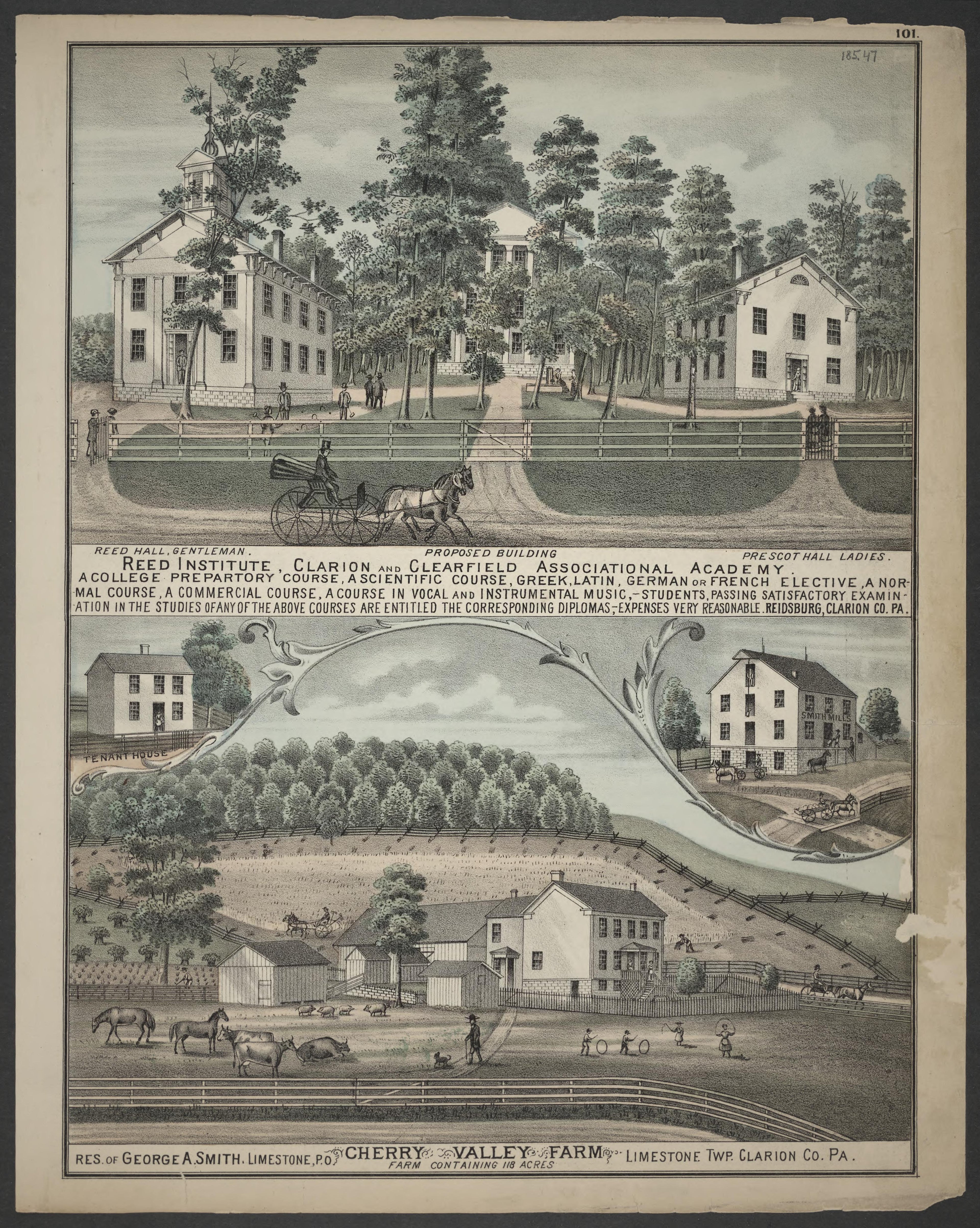 Reed Institute and Cherry Valley Farm from Caldwell&