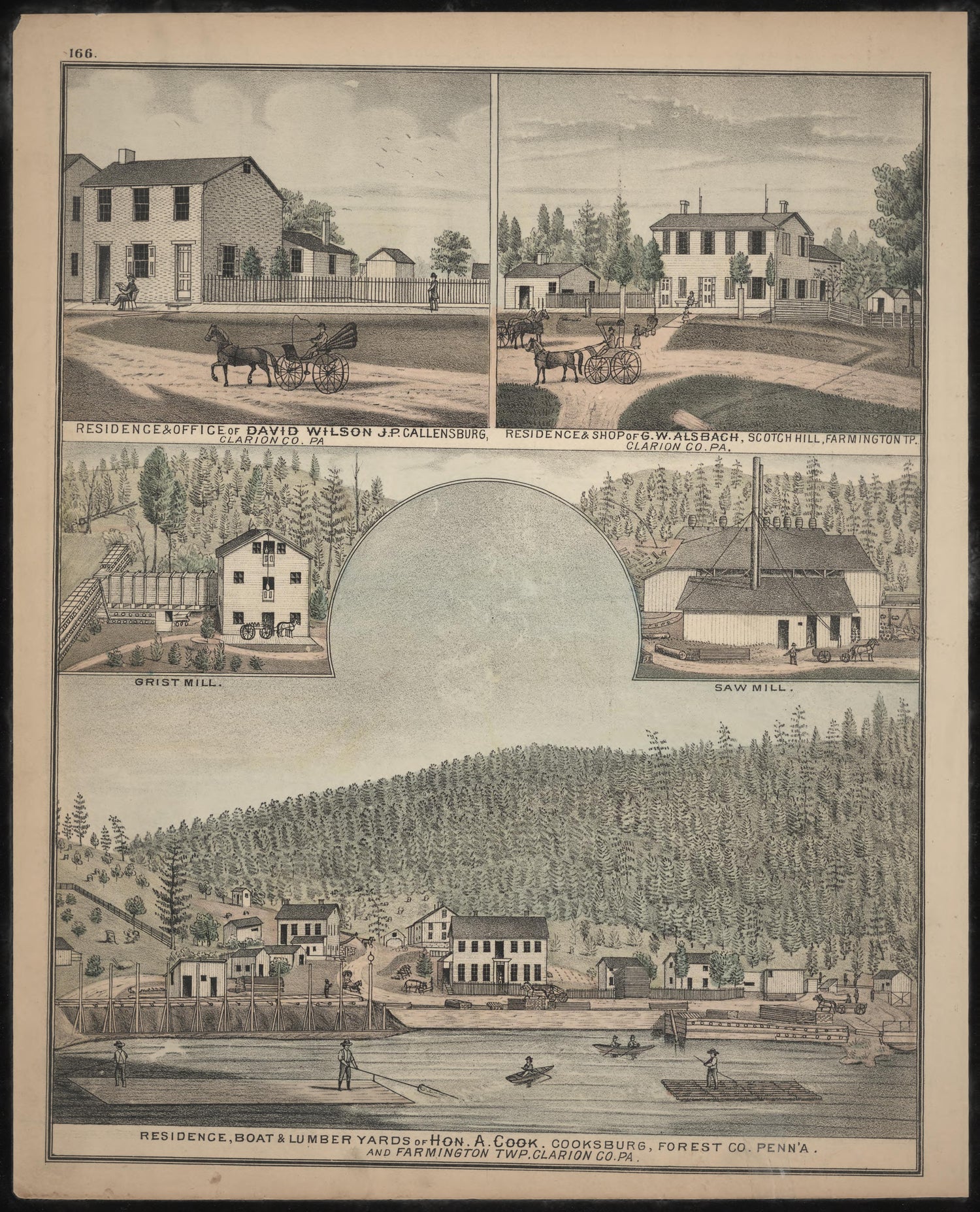 David Wilson, G.W. Alsbach, and A. Cook Residences from Caldwell&