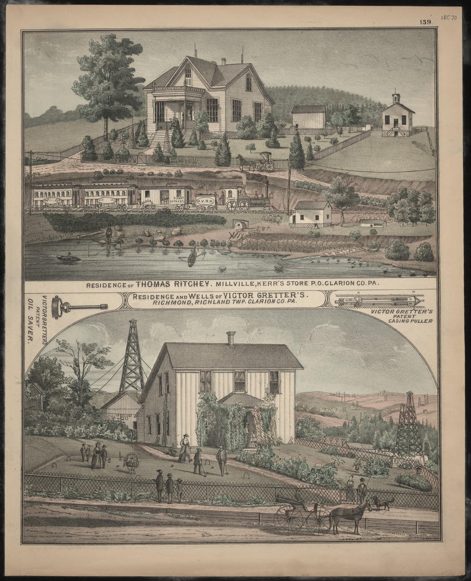 Thomas Ritchey and Victor Getters Residences from Caldwell&