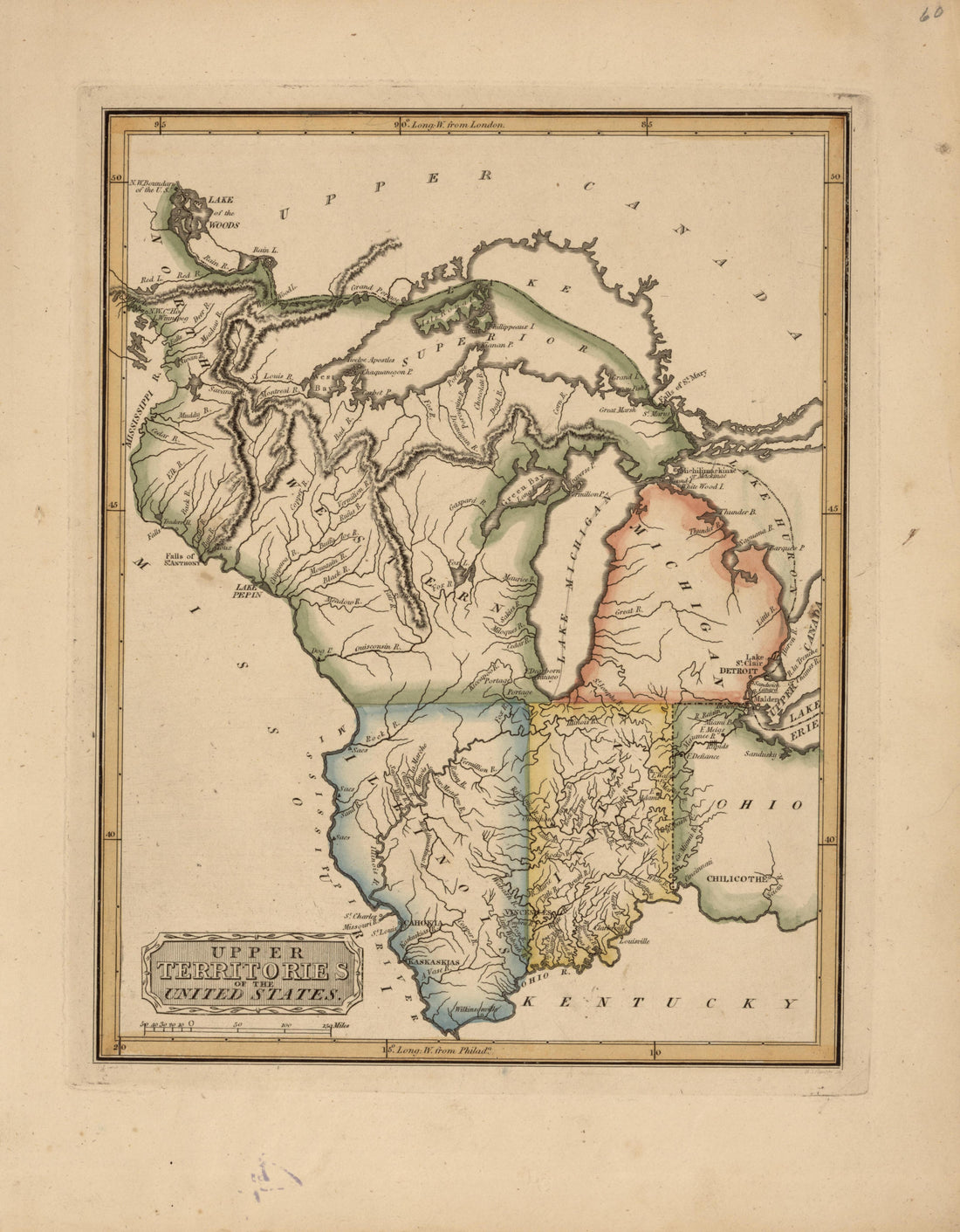 Upper Territories of the United States from a New and Elegant General Atlas, Containing Maps of Each of the United States 1817 by Relic Map Company