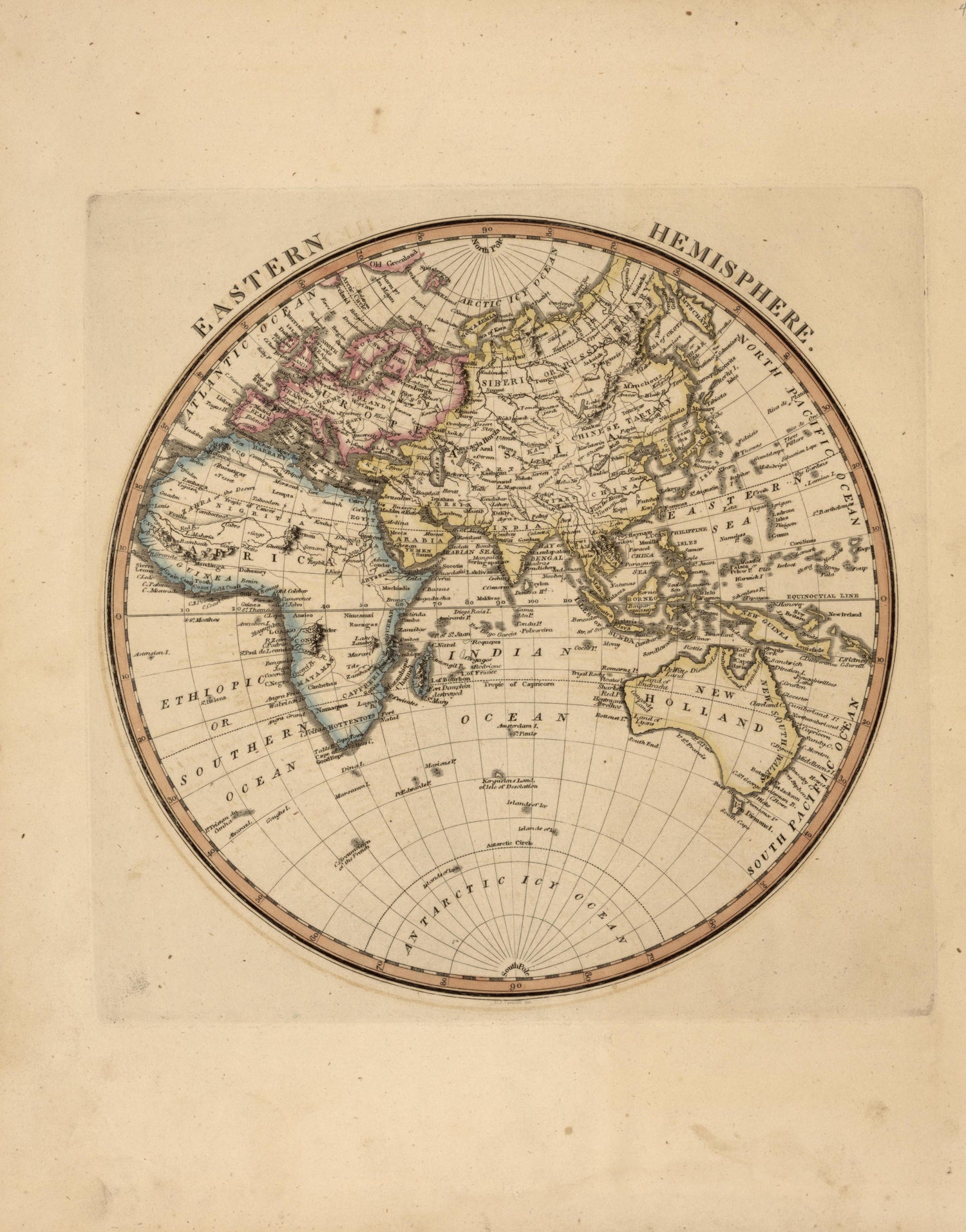 Eastern Hemisphere from a New and Elegant General Atlas, Containing Maps of Each of the United States 1817 by Relic Map Company