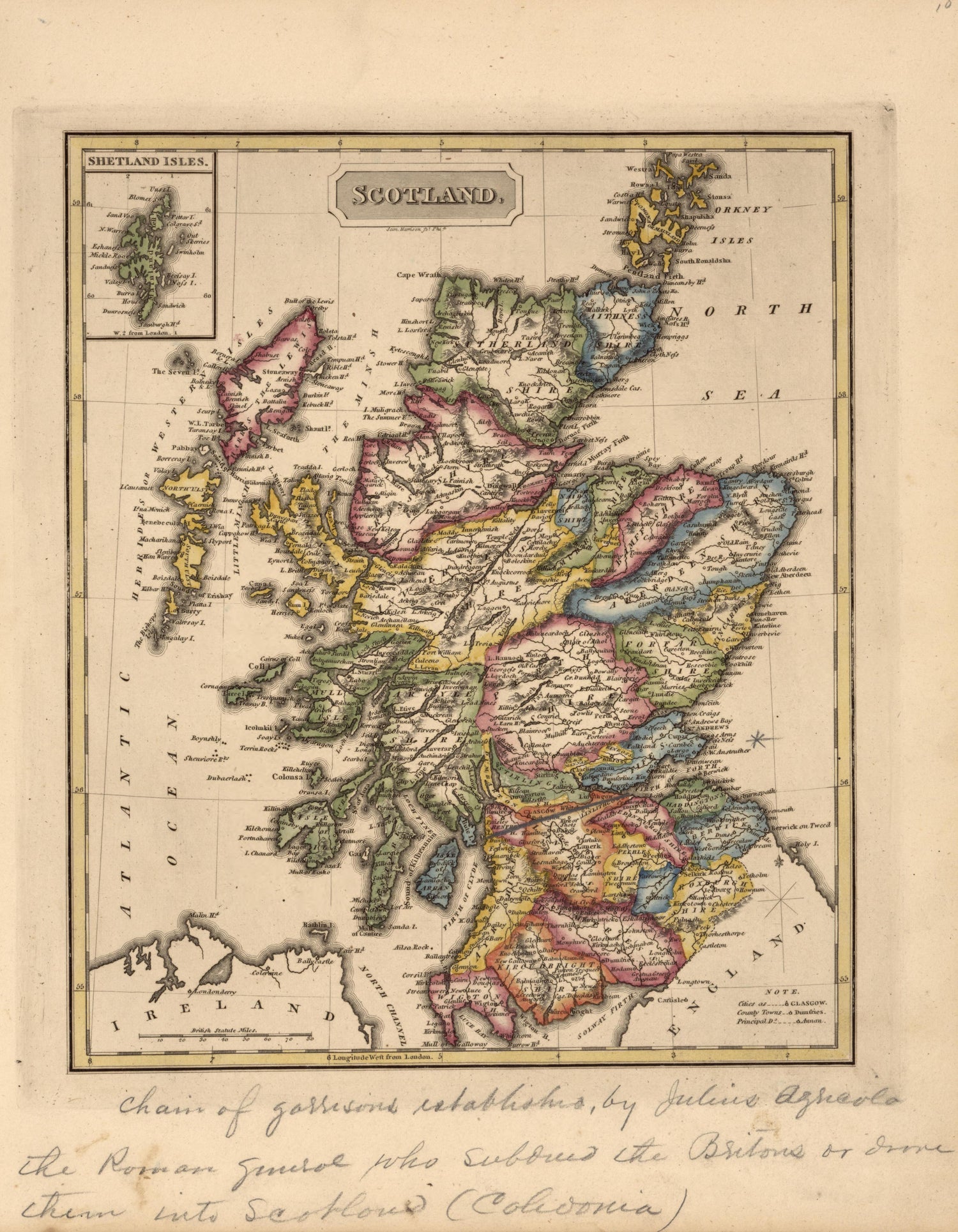 Scotland from a New and Elegant General Atlas, Containing Maps of Each of the United States 1817 by Relic Map Company