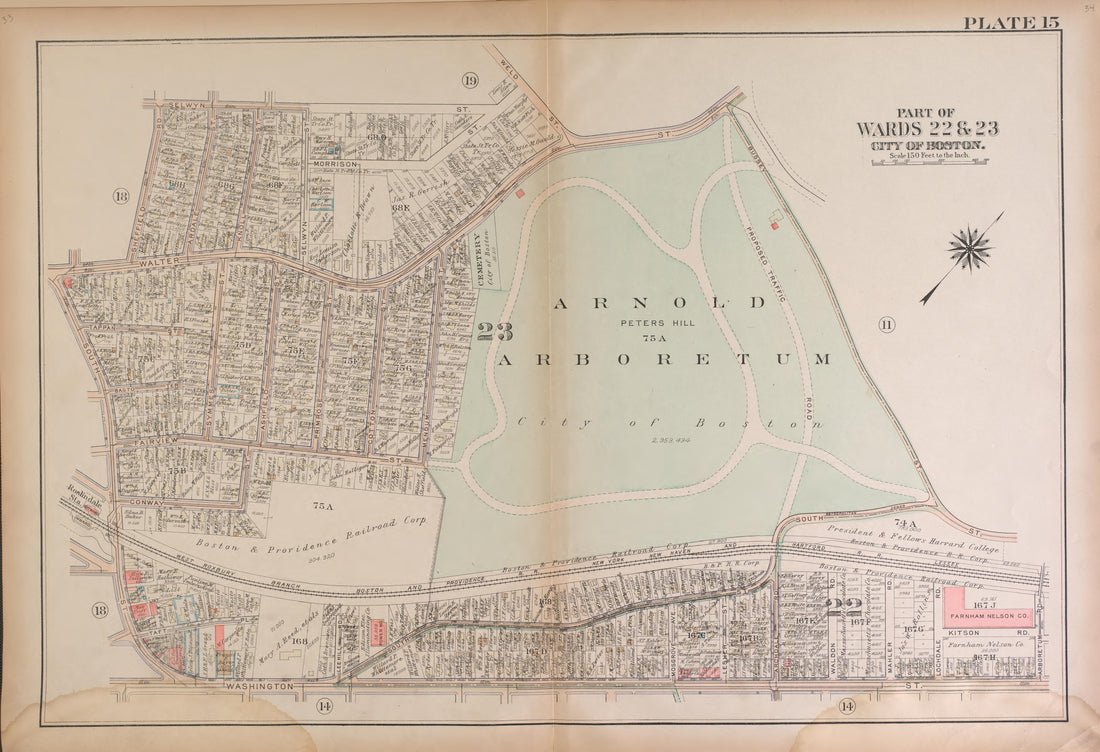 This old map of Boston, Massachusetts, , West Roxbury, West Roxbury (Boston) was created by Bromley, George Washington|Bromley, Walter Scott|G.W. Bromley &amp; Co in 1924