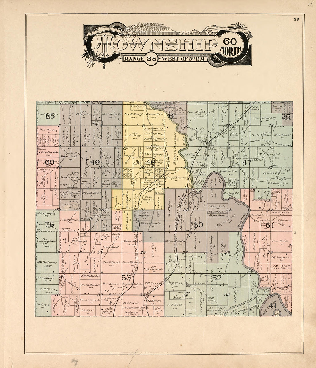 This old map of Andrew County, Missouri,  was created by Acme Publishing Co. (Philadelphia, Pa.) in 1898