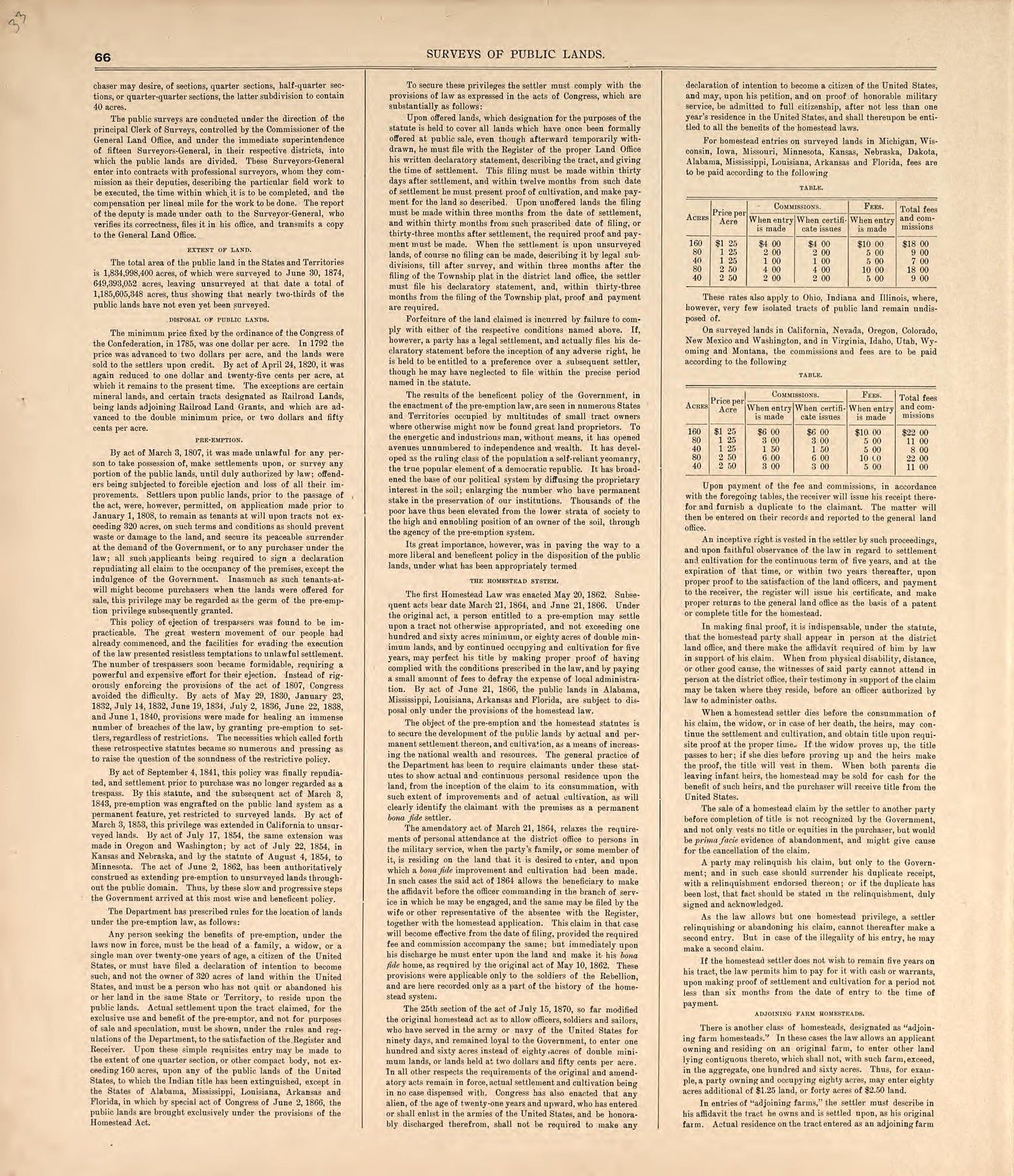 Survey of Public Lands from Atlas of Andrew County, Missouri : Including Plats of the Villiages sic, Cities and Townships of the County, a Map of the State and of the United States, Patrons&