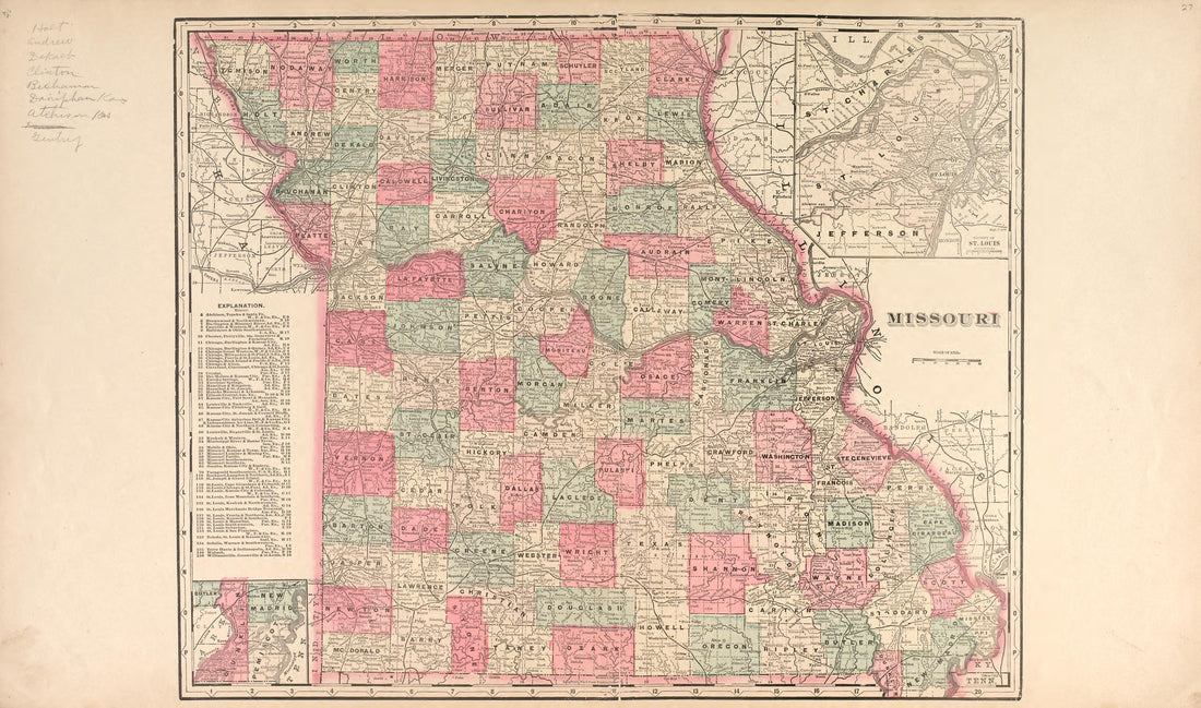 This old map of Andrew County, Missouri,  was created by Acme Publishing Co. (Philadelphia, Pa.) in 1898