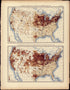 Density of Distribution of the Natives of the Germanic Nations: 1890 from Statistical Atlas of the United States, Based Upon the Results of the Eleventh Census 1898 by Relic Map Company