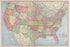 United States from Atlas of Waushara County, Wisconsin : Containing Maps of Villages, Cities and Townships of the County, Maps of State and United States 1906 by Relic Map Company