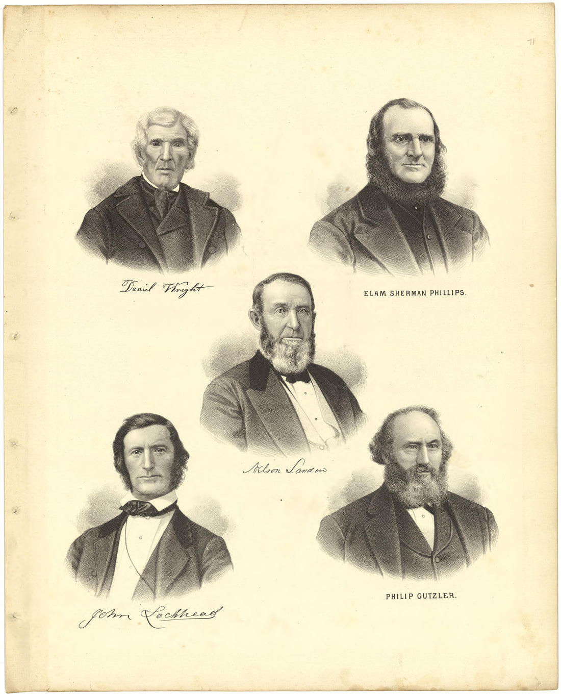 Illustrations - Portraits from Illustrated Atlas of Lake County, Illinois : Containing Maps of Every Township In the County, With Village and City Plats : Also Maps of Michigan ... Texas, and Washington Territory : Compiled … 1885 by Relic Map Company