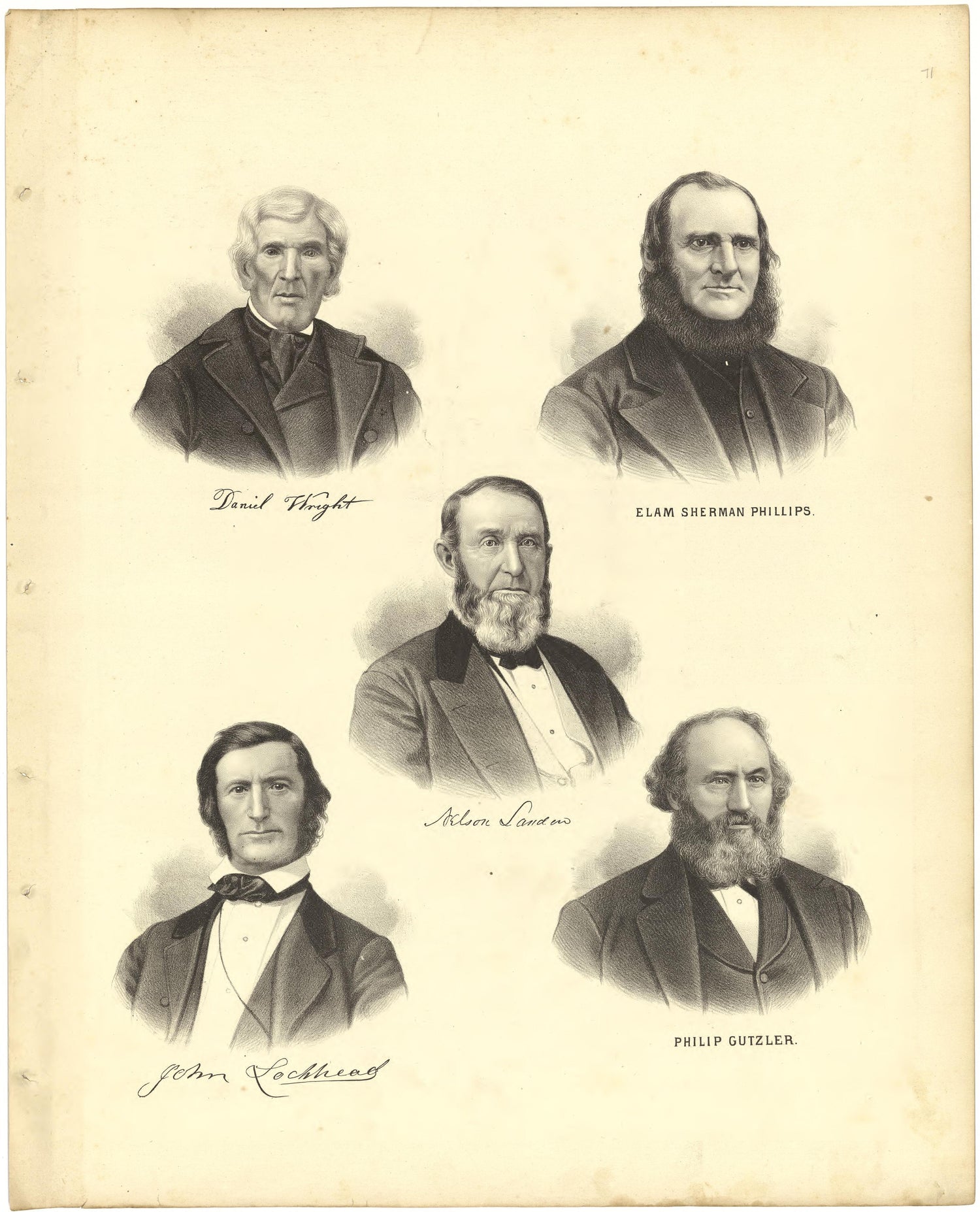 Illustrations - Portraits from Illustrated Atlas of Lake County, Illinois : Containing Maps of Every Township In the County, With Village and City Plats : Also Maps of Michigan ... Texas, and Washington Territory : Compiled … 1885 by Relic Map Company