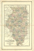 Map of Illinois from Illustrated Atlas of Lake County, Illinois : Containing Maps of Every Township In the County, With Village and City Plats : Also Maps of Michigan ... Texas, and Washington Territory : Compiled … 1885 by Relic Map Company