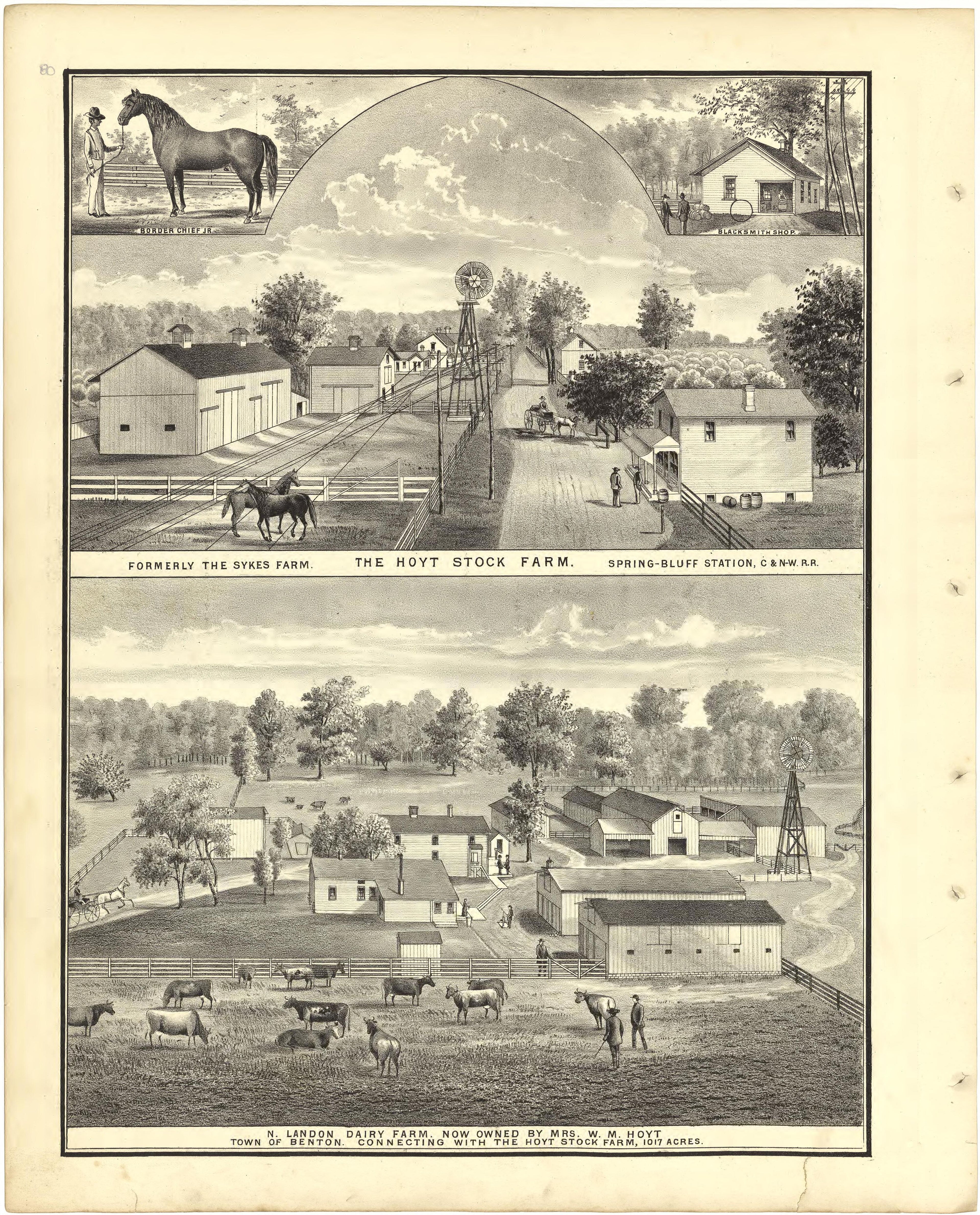 Illustrations from Illustrated Atlas of Lake County, Illinois : Containing Maps of Every Township In the County, With Village and City Plats : Also Maps of Michigan ... Texas, and Washington Territory : Compiled … 1885 by Relic Map Company