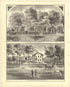 Illustrations - Residences from Illustrated Atlas of Lake County, Illinois : Containing Maps of Every Township In the County, With Village and City Plats : Also Maps of Michigan ... Texas, and Washington Territory : Compiled … 1885 by Relic Map Company