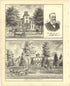 Illustrations - Residences from Illustrated Atlas of Lake County, Illinois : Containing Maps of Every Township In the County, With Village and City Plats : Also Maps of Michigan ... Texas, and Washington Territory : Compiled … 1885 by Relic Map Company