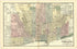 New Guide Map of Chicago from Illustrated Atlas of Lake County, Illinois : Containing Maps of Every Township In the County, With Village and City Plats : Also Maps of Michigan ... Texas, and Washington Territory : Compiled … 1885 by Relic Map Company