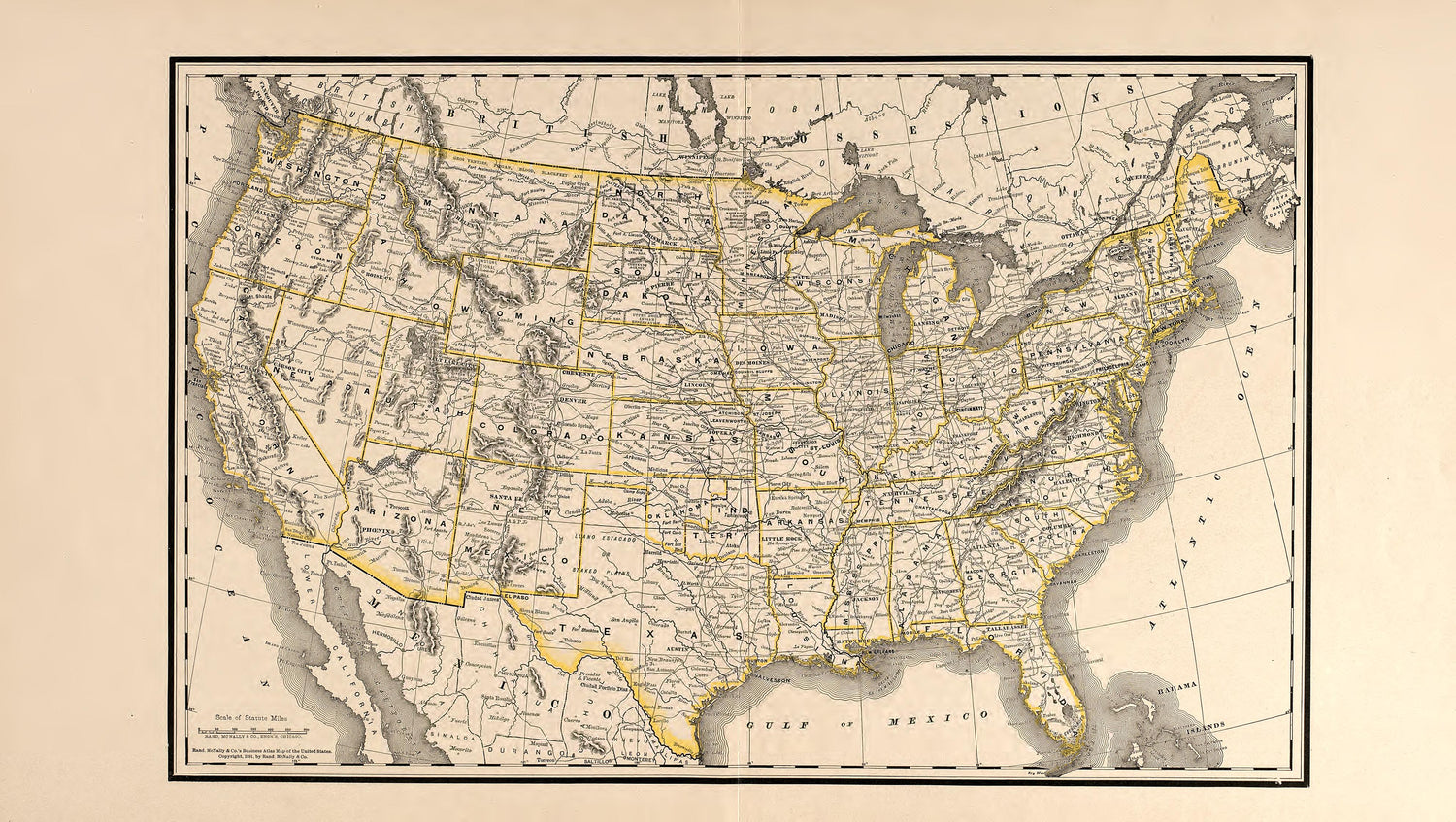 United States from Illustrated Atlas and Columbian Souvenir of La Grange County, Indiana : Showing Its Development In the First Sixty Years Since Organization 1893 by Relic Map Company