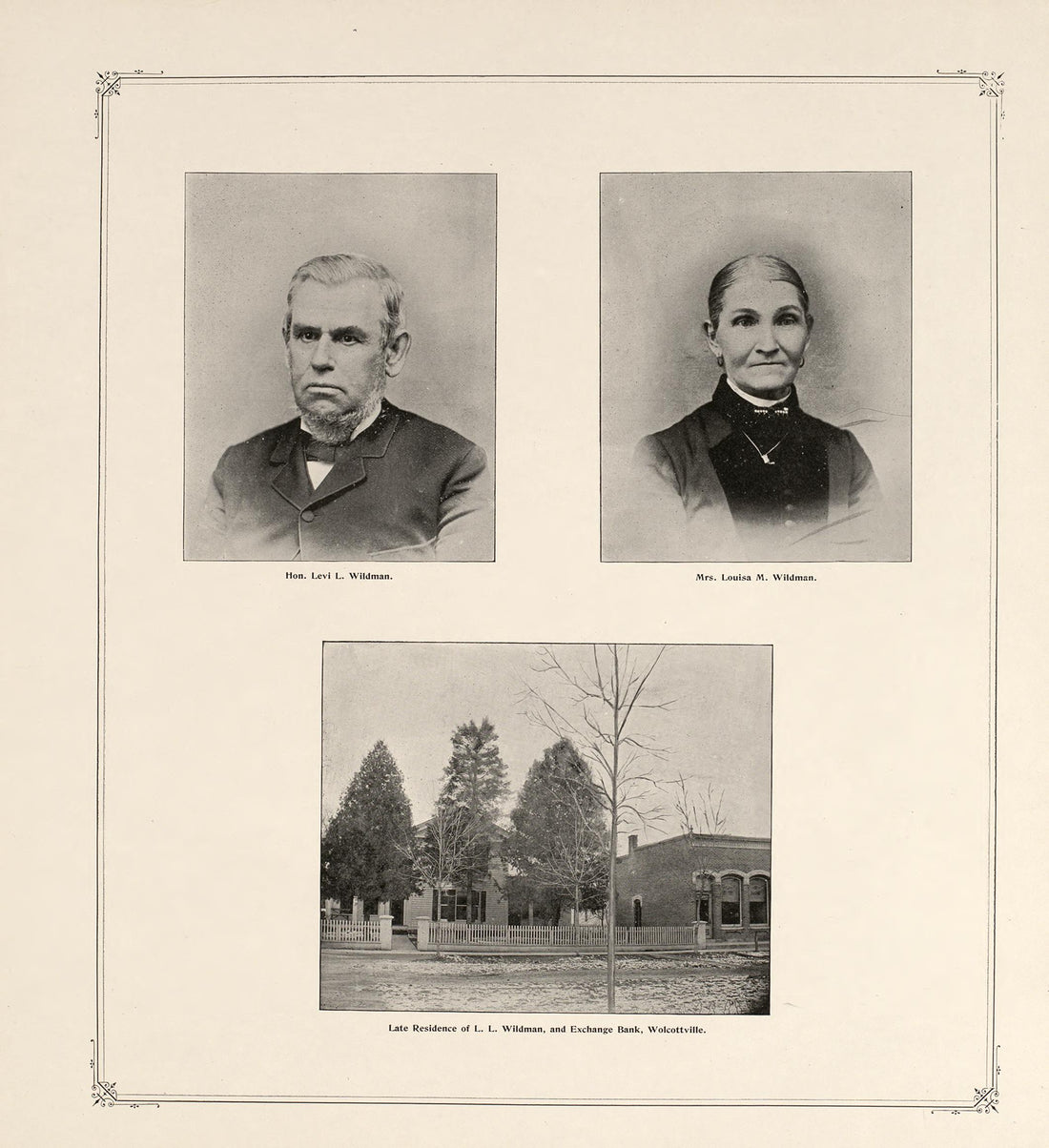 Views of Portraits and Residences, Wildman from Illustrated Atlas and Columbian Souvenir of La Grange County, Indiana : Showing Its Development In the First Sixty Years Since Organization 1893 by Relic Map Company