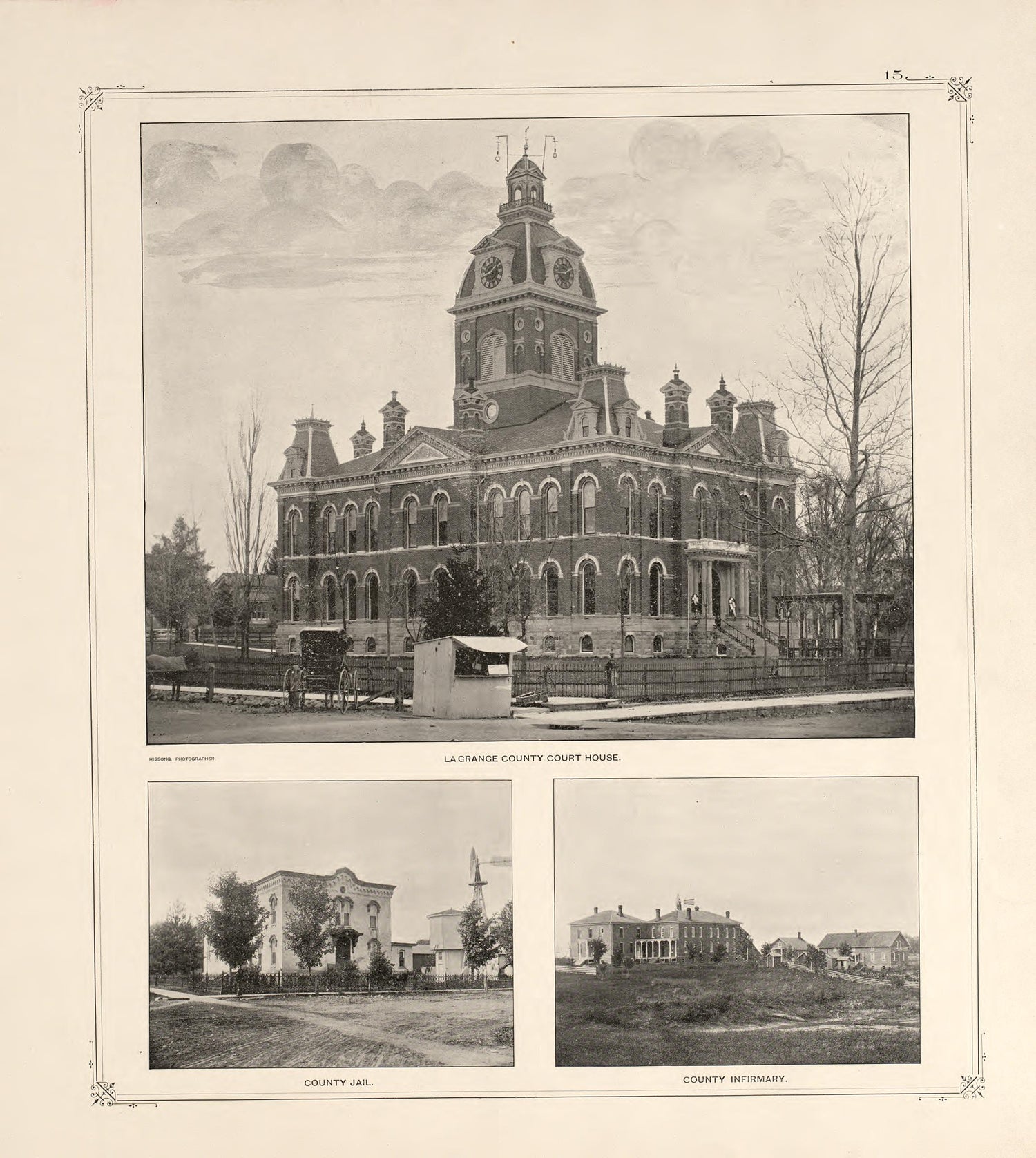 LaGrange County Courthouse from Illustrated Atlas and Columbian Souvenir of La Grange County, Indiana : Showing Its Development In the First Sixty Years Since Organization 1893 by Relic Map Company