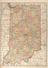 Sectional Township Map of Indiana from Illustrated Atlas and Columbian Souvenir of La Grange County, Indiana : Showing Its Development In the First Sixty Years Since Organization 1893 by Relic Map Company