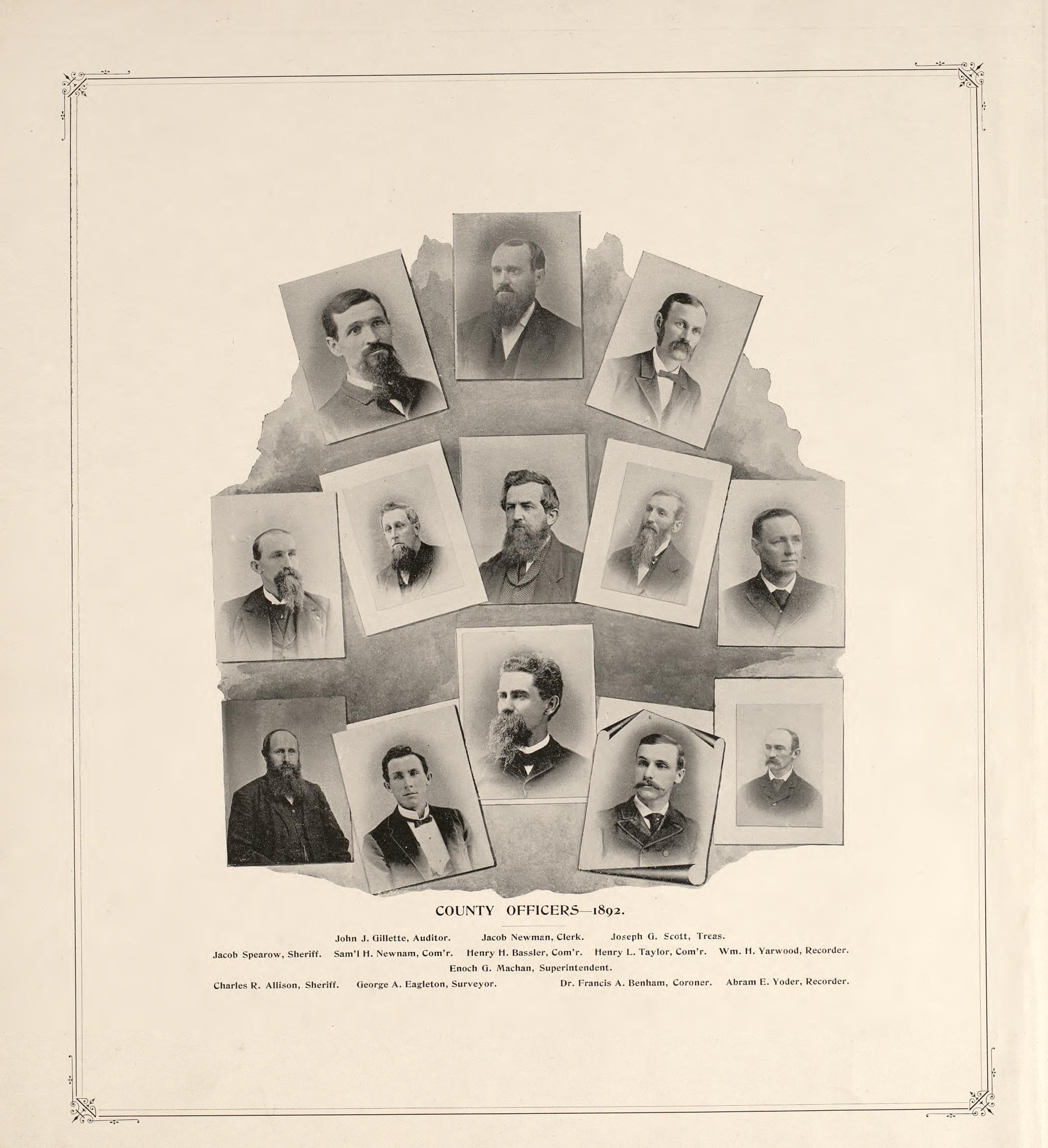 This old map of Indiana, Lagrange County,  was created by Lagrange Publishing Company in 1893