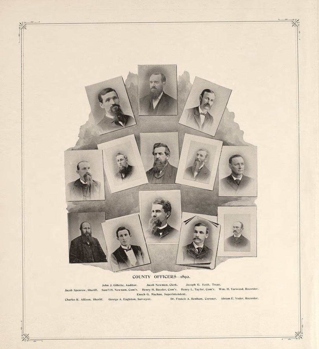 This old map of Indiana, Lagrange County,  was created by Lagrange Publishing Company in 1893