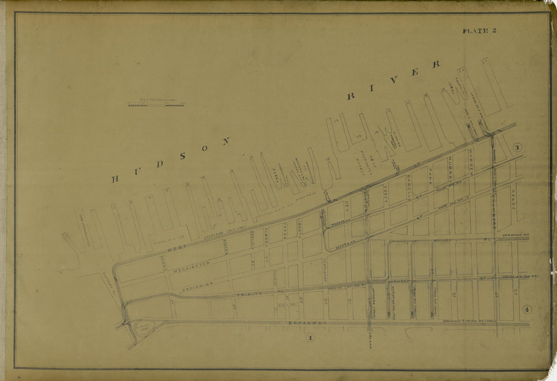 This old map of Manhattan, Manhattan (New York), New York, New York (State),  was created by Metropolitan Street Railway Company. Maintenance of Way Department in 1896