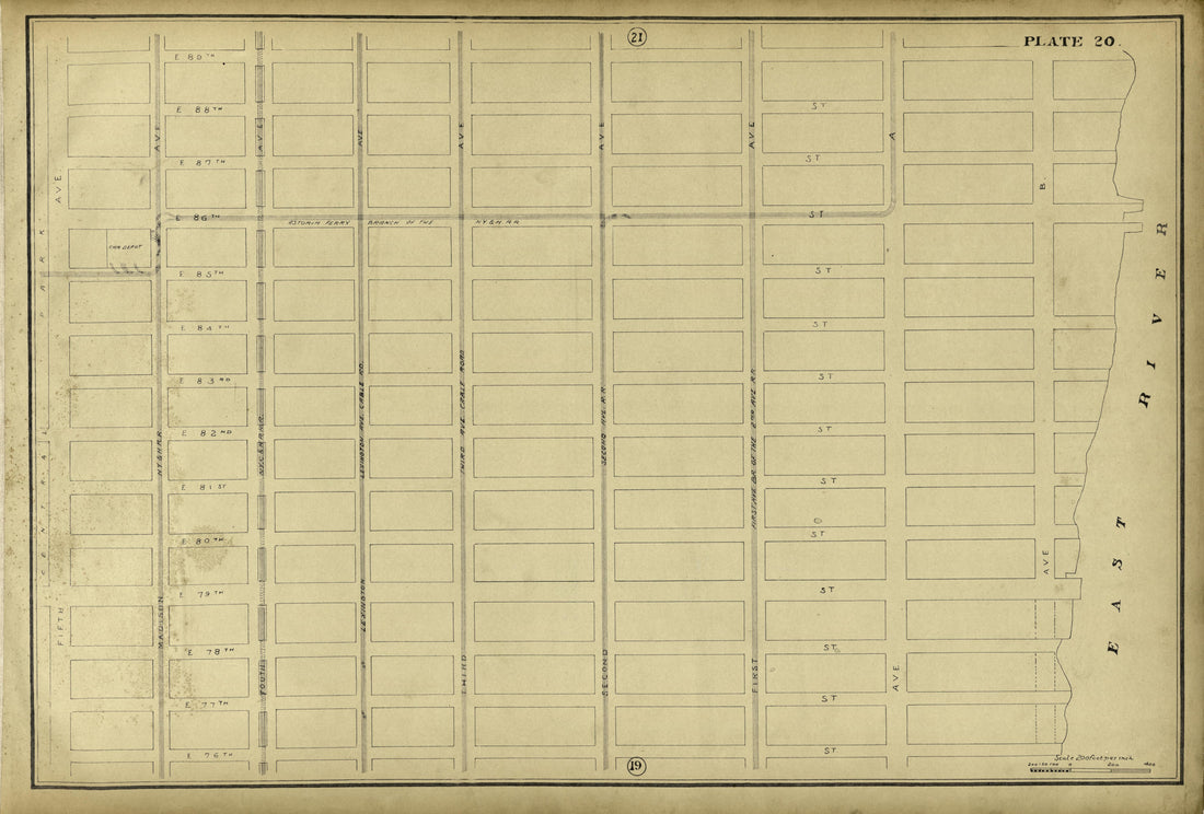 This old map of Manhattan, Manhattan (New York), New York, New York (State),  was created by Metropolitan Street Railway Company. Maintenance of Way Department in 1896