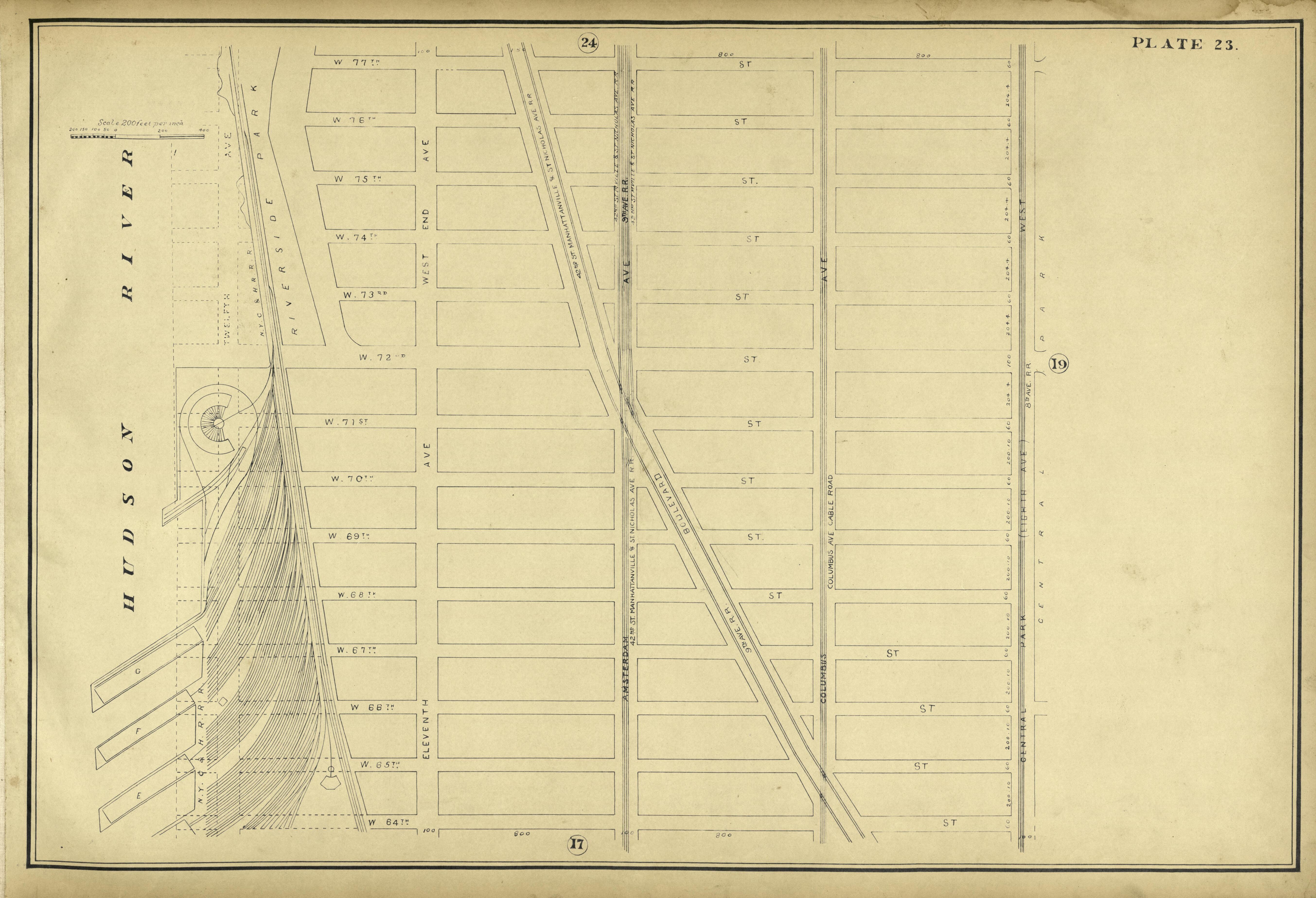 This old map of Manhattan, Manhattan (New York), New York, New York (State),  was created by Metropolitan Street Railway Company. Maintenance of Way Department in 1896