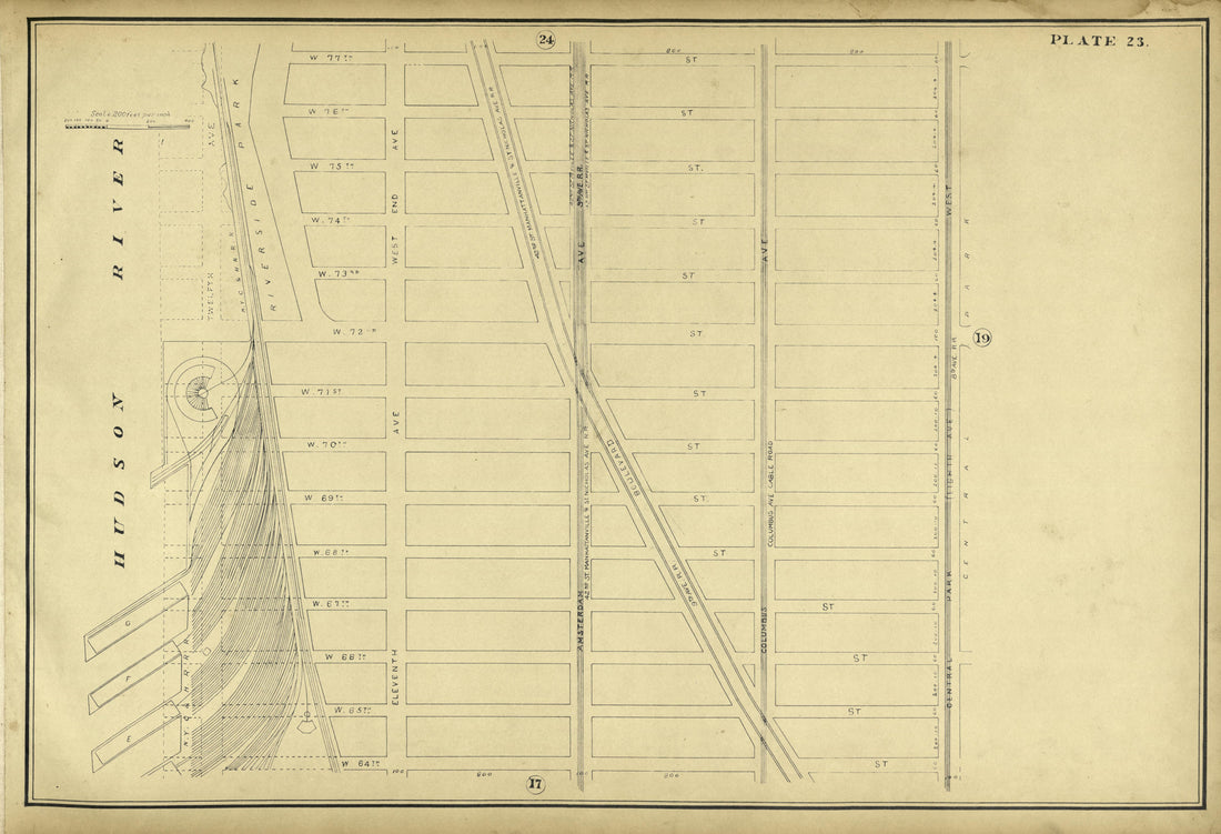 This old map of Manhattan, Manhattan (New York), New York, New York (State),  was created by Metropolitan Street Railway Company. Maintenance of Way Department in 1896