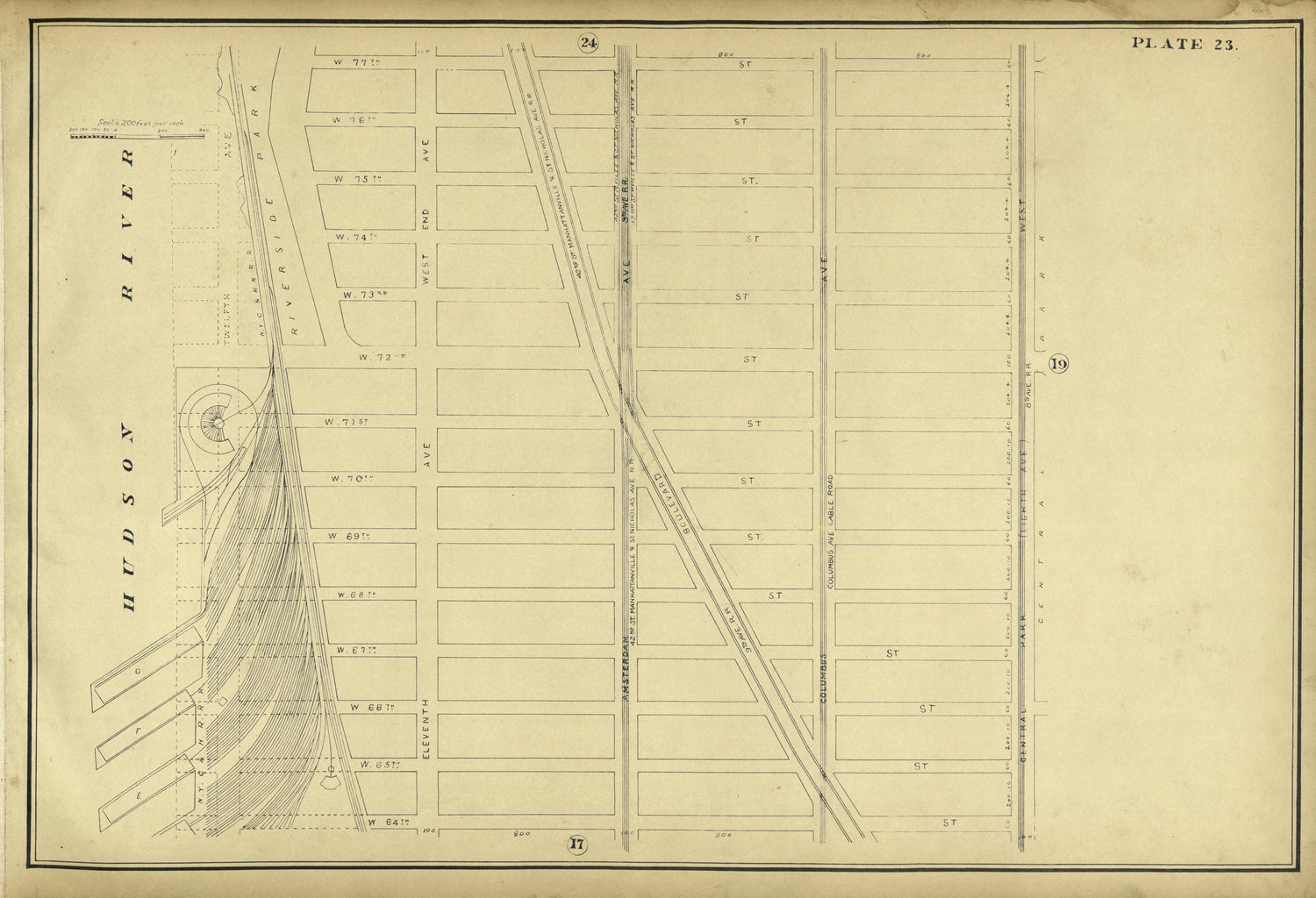 This old map of Manhattan, Manhattan (New York), New York, New York (State),  was created by Metropolitan Street Railway Company. Maintenance of Way Department in 1896