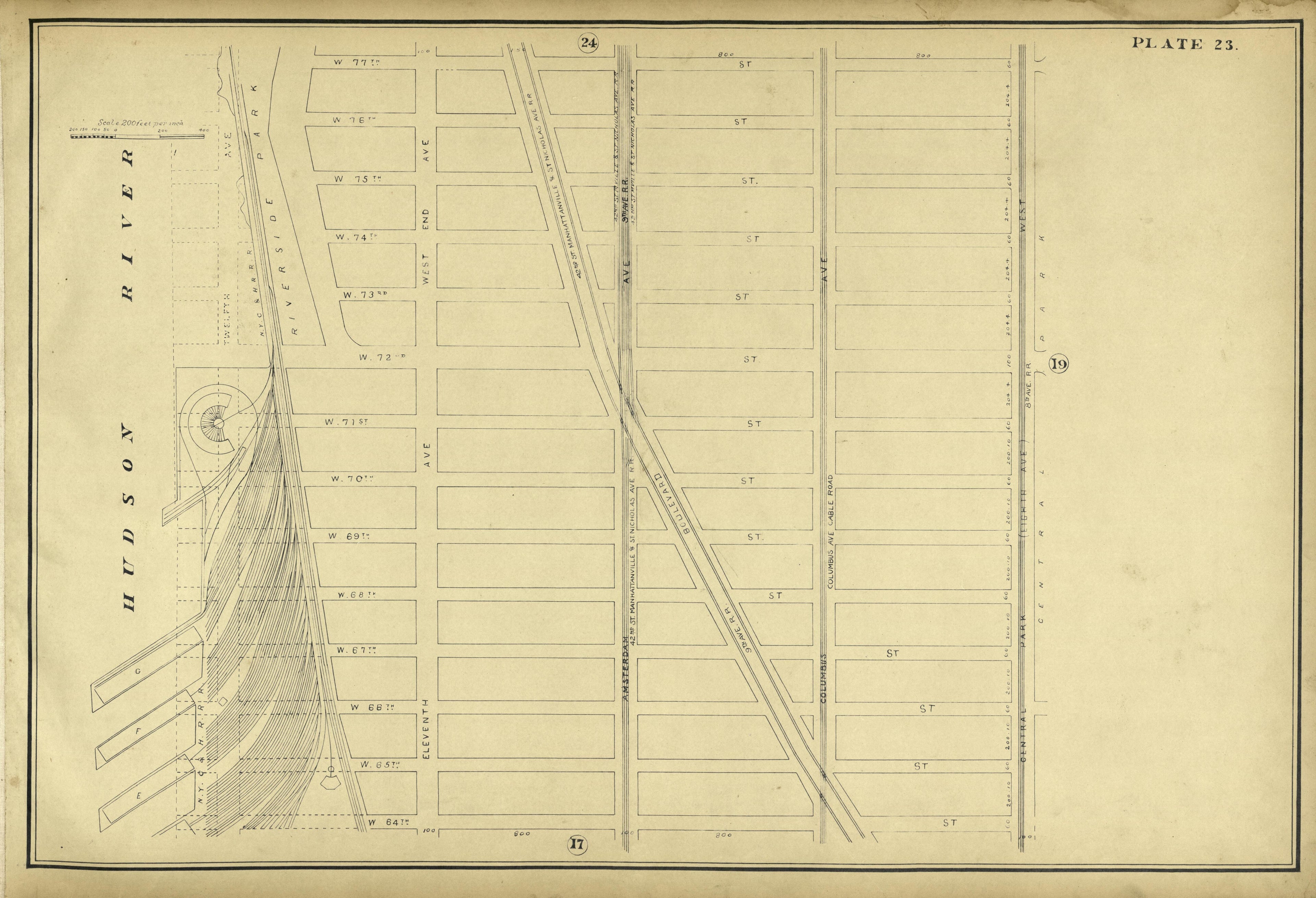 This old map of Manhattan, Manhattan (New York), New York, New York (State),  was created by Metropolitan Street Railway Company. Maintenance of Way Department in 1896