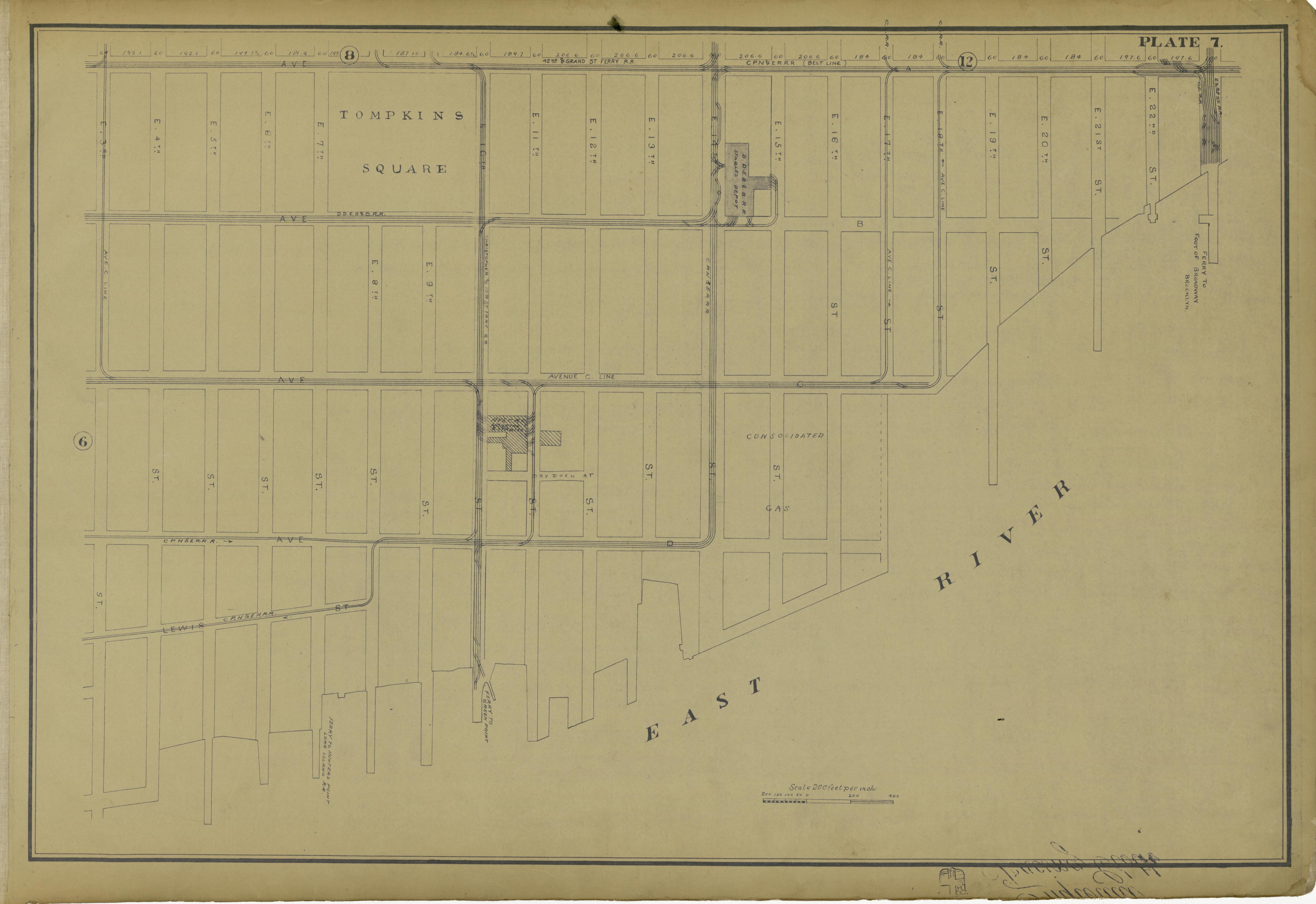This old map of Manhattan, Manhattan (New York), New York, New York (State),  was created by Metropolitan Street Railway Company. Maintenance of Way Department in 1896