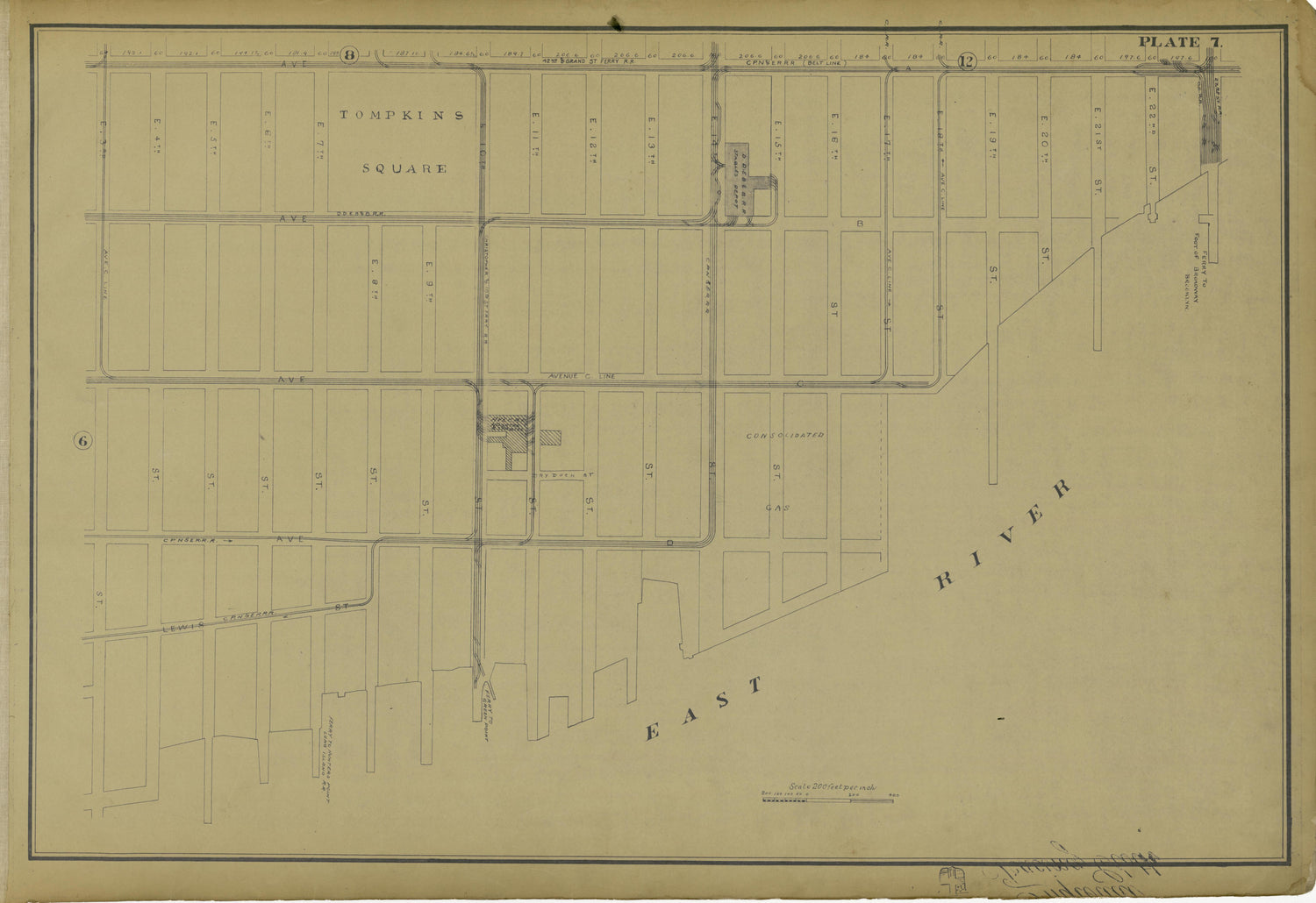 This old map of Manhattan, Manhattan (New York), New York, New York (State),  was created by Metropolitan Street Railway Company. Maintenance of Way Department in 1896