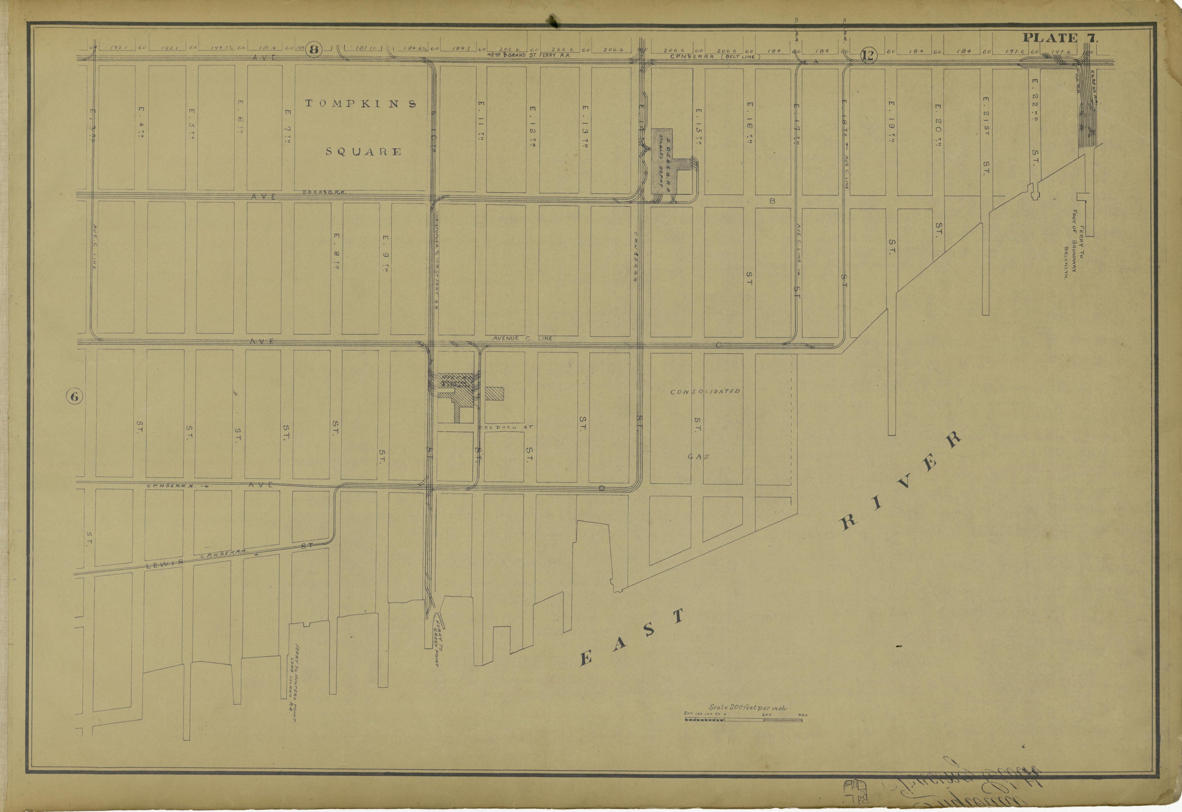 This old map of Manhattan, Manhattan (New York), New York, New York (State),  was created by Metropolitan Street Railway Company. Maintenance of Way Department in 1896
