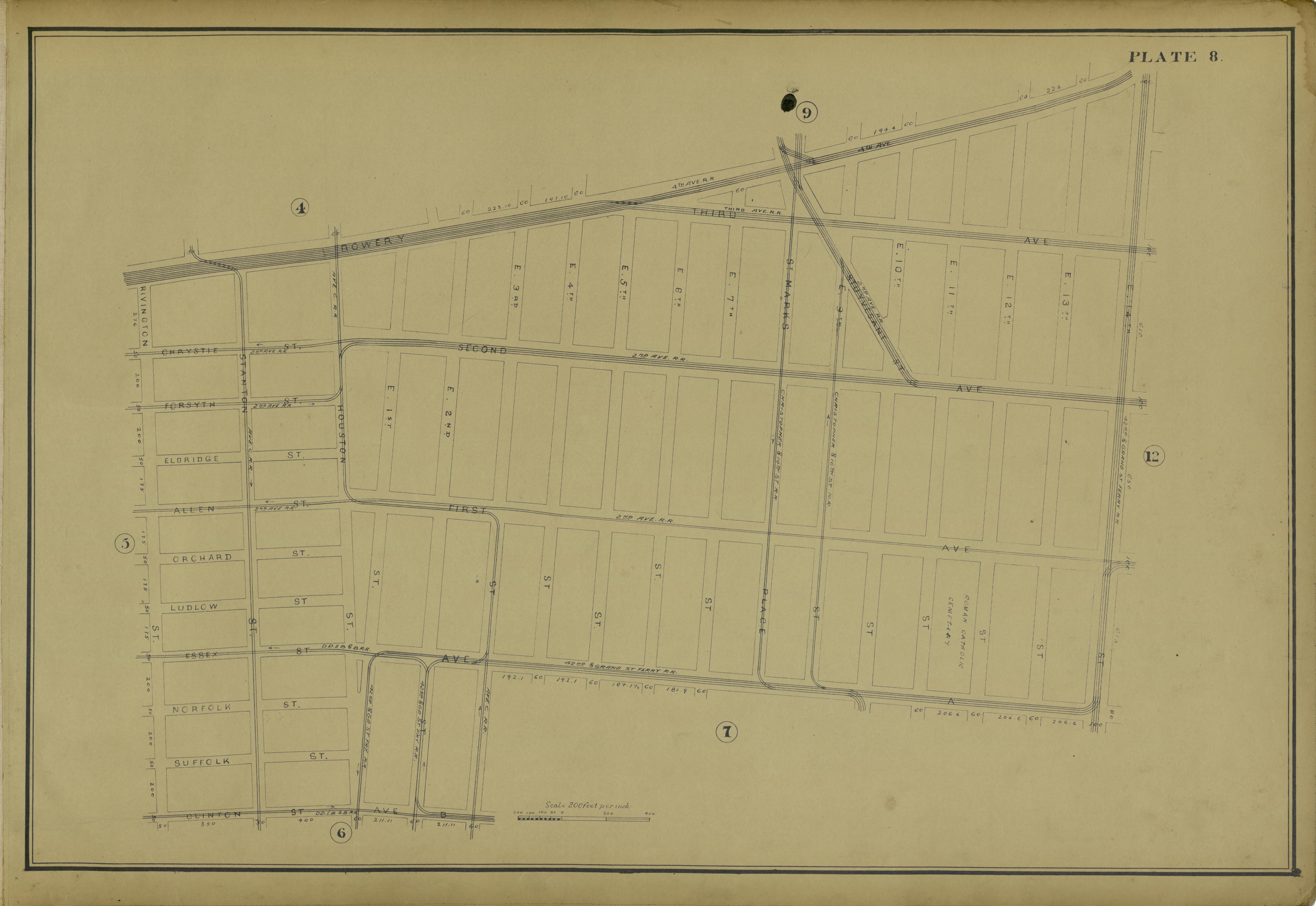 This old map of Manhattan, Manhattan (New York), New York, New York (State),  was created by Metropolitan Street Railway Company. Maintenance of Way Department in 1896
