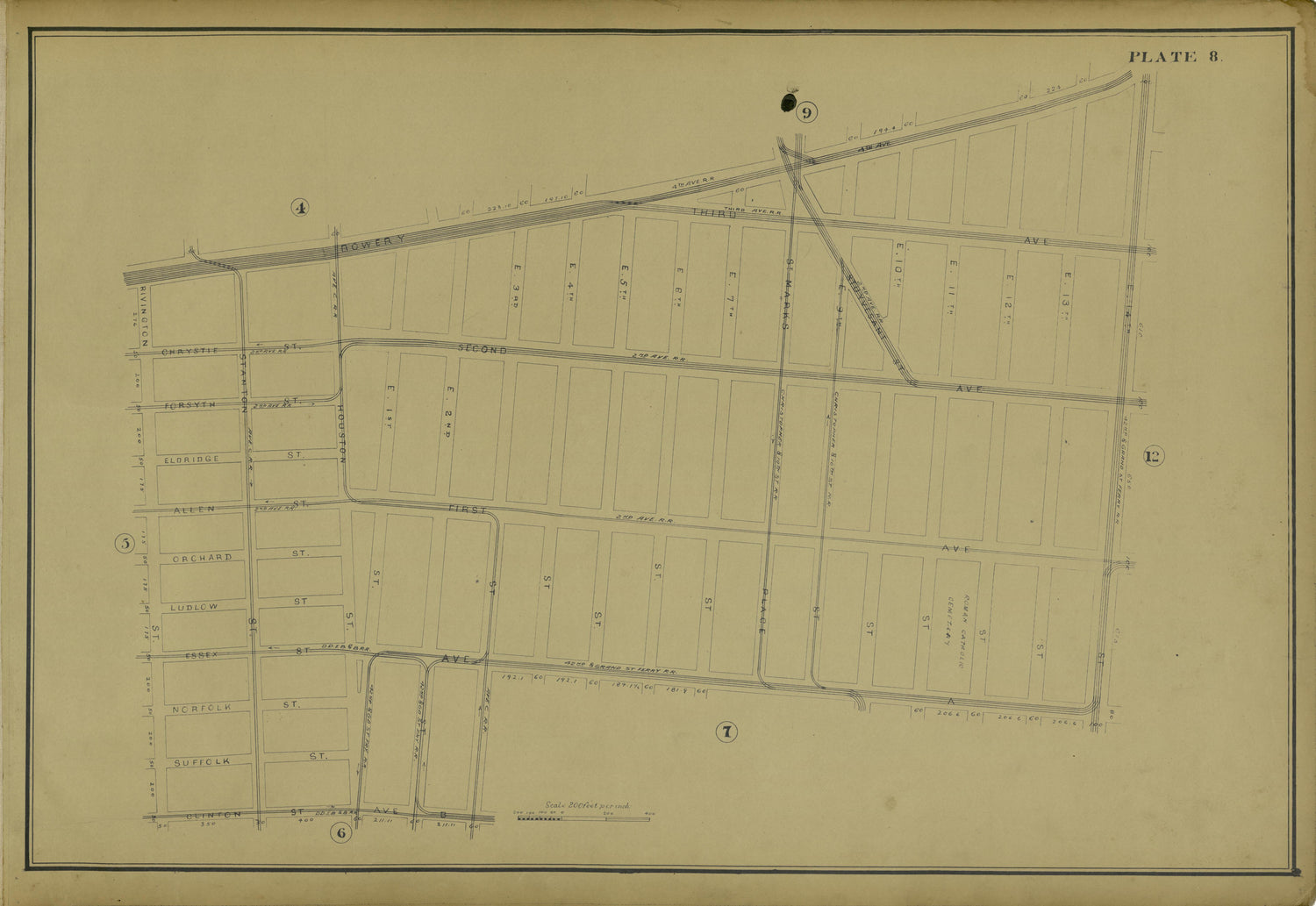 This old map of Manhattan, Manhattan (New York), New York, New York (State),  was created by Metropolitan Street Railway Company. Maintenance of Way Department in 1896