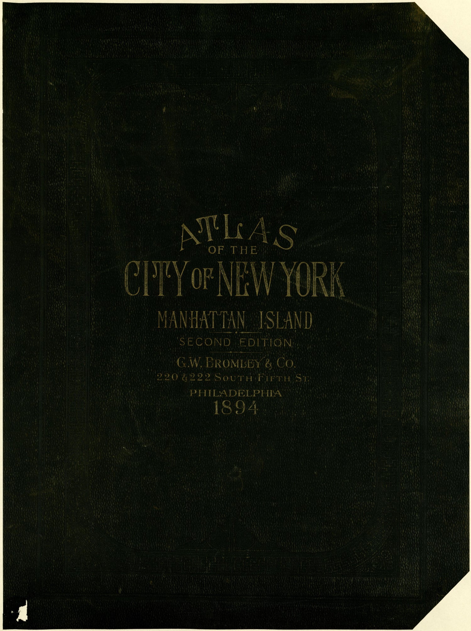 Atlas of the City of New York, Manhattan Island from Atlas of the City of New York, Manhattan Island : from Actual Surveys and Official Plans 1894 by Relic Map Company