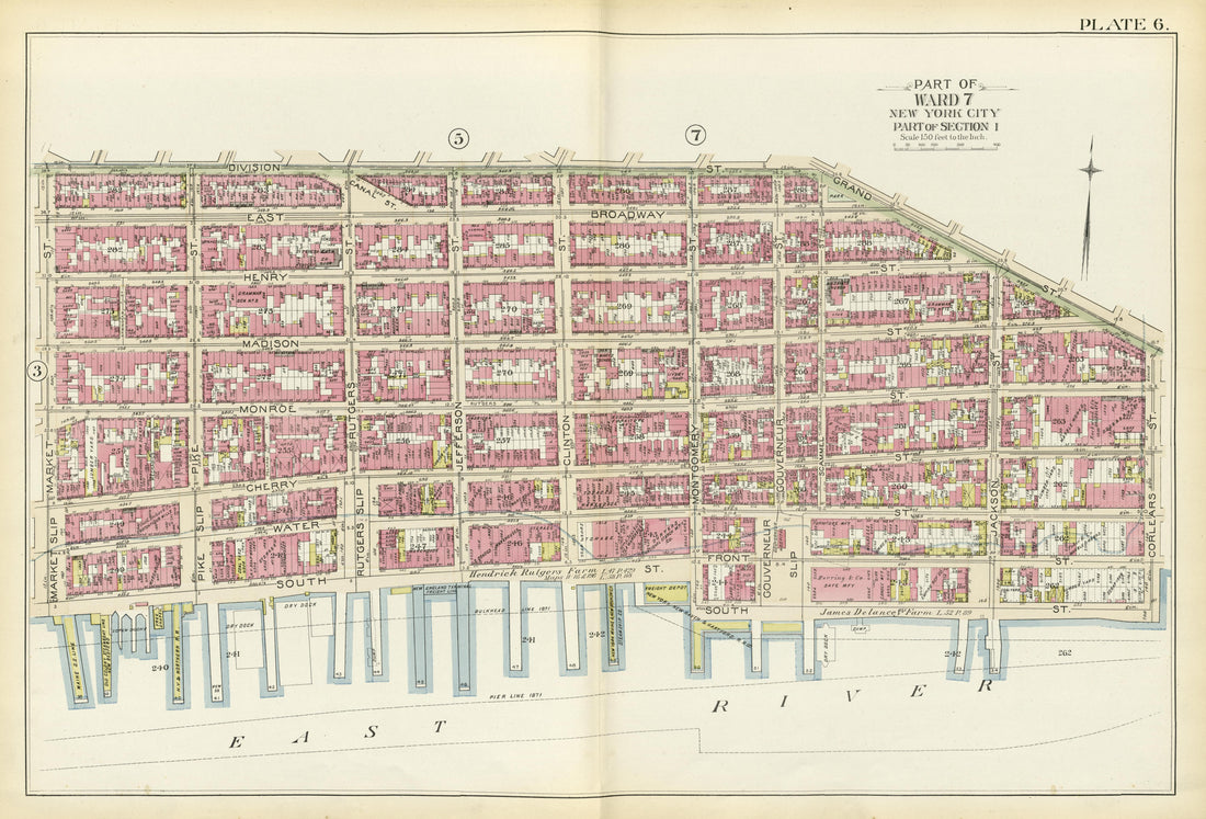 Part of Ward 7 from Atlas of the City of New York, Manhattan Island : from Actual Surveys and Official Plans 1894 by Relic Map Company