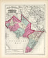 Counties of Cumberland and Cape May from Combined Atlas of the State of New Jersey and the Late Township of Greenville, Now Part of Jersey City, from Actual Survey Official Records & Private Plans 1873 by Relic Map Company