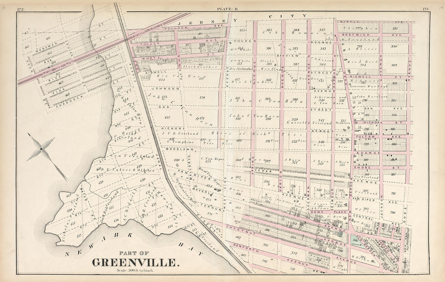 Greenville - 2 from Combined Atlas of the State of New Jersey and the Late Township of Greenville, Now Part of Jersey City, from Actual Survey Official Records &amp; Private Plans 1873 by Relic Map Company