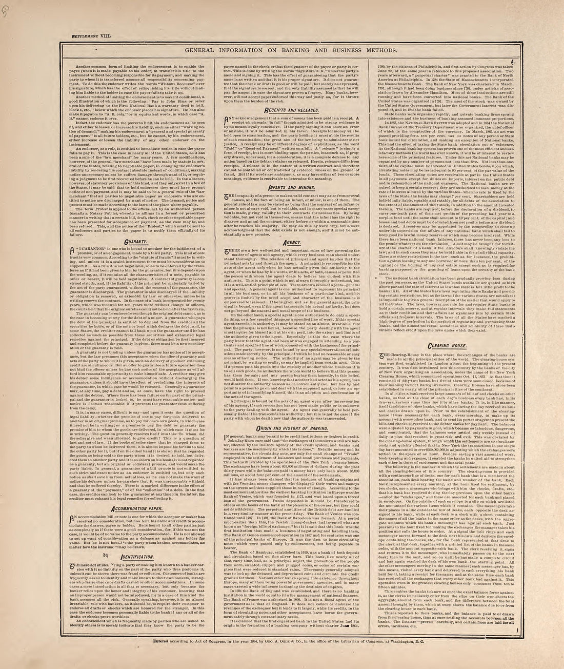 General Information On Banking and Business Methods from 20th Century Atlas of Clinton County, Indiana : Containing Maps of Villages, Cities and Townships of the County, of the State, United States and World, Farmers Directory, Business Directory and ... by Relic Map Company